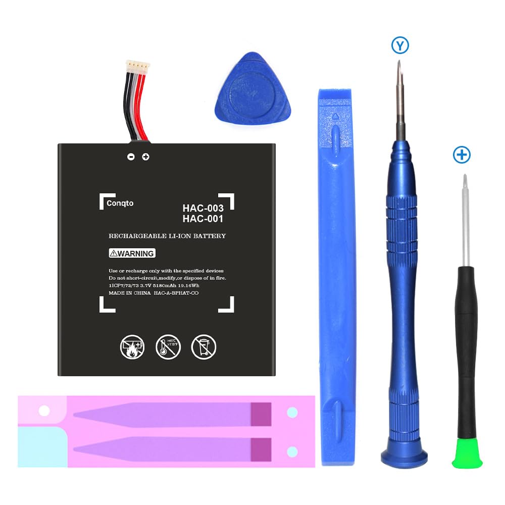 2025 Upgrade 5180mAh High Capacity Battery Replacement for Nintendo Switch HAC-003 Controller - Compatible with HAC-001, HAC-A-BPHAT-C0 & HAC-S-JP Models - Includes Repair Tool Kit | Perfect for Gaming, Travel & Extended Play Sessions