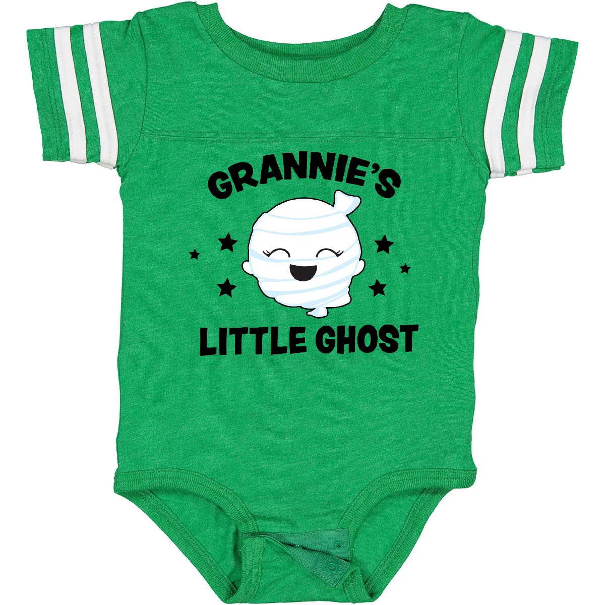 Inktastic Cute Grannie's Little Ghost with Stars Baby Bodysuit - Soft Cotton Onesie for Infants & Toddlers - Perfect for Halloween, Family Photos & Everyday Wear