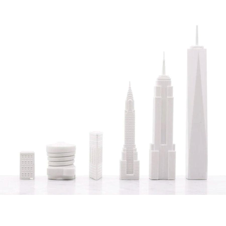 SKYLINE CHESS - London vs New York Acrylic Chess Set | Unique Home Decor & Gift for Chess Lovers | Perfect for Game Nights, Office Decor & Collectors