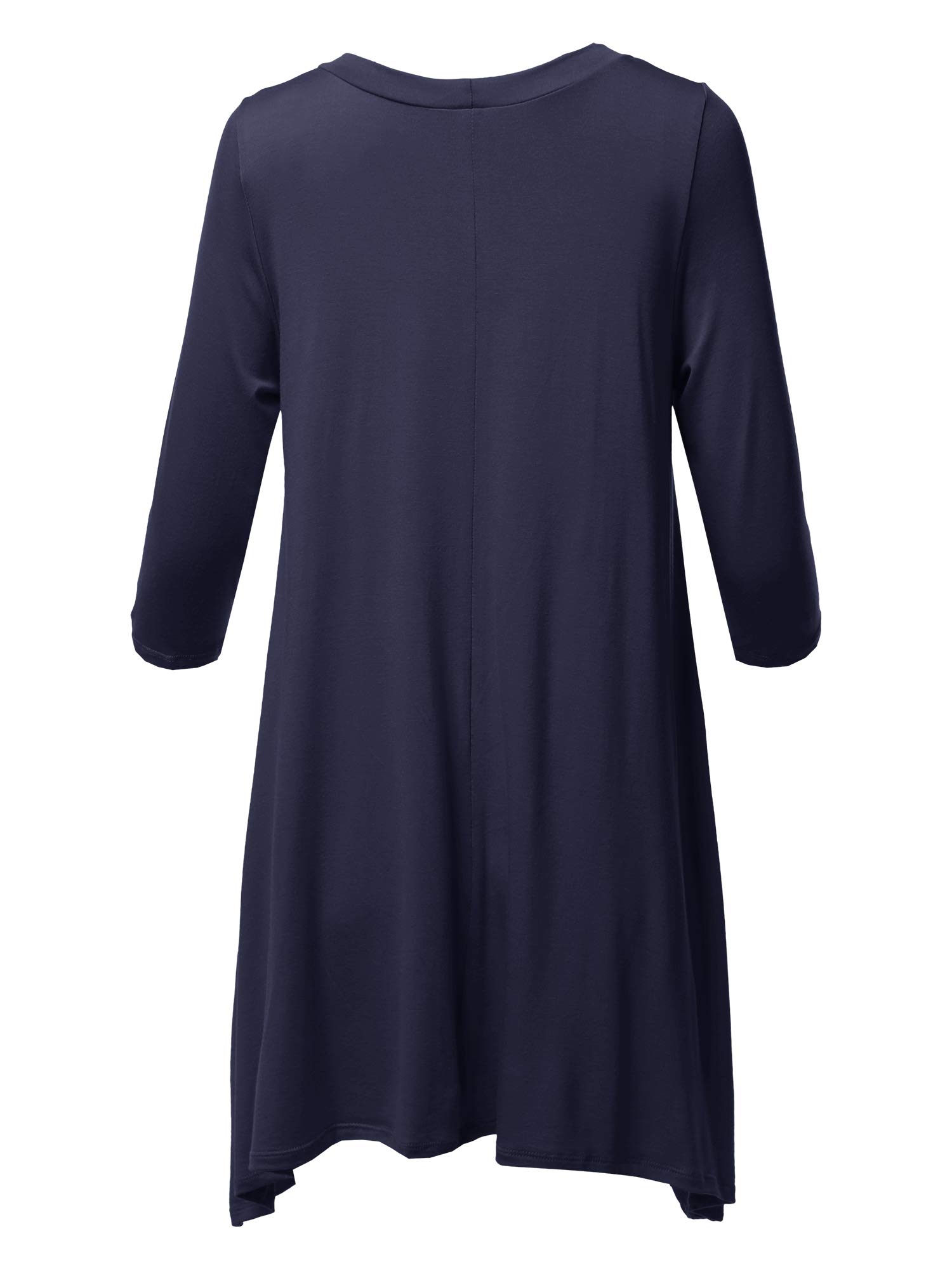 Emma Women's Casual Loose Fit Dolman Sleeve Tunic Top - Flowy Blouse for Everyday Wear, Work & Weekend Outings