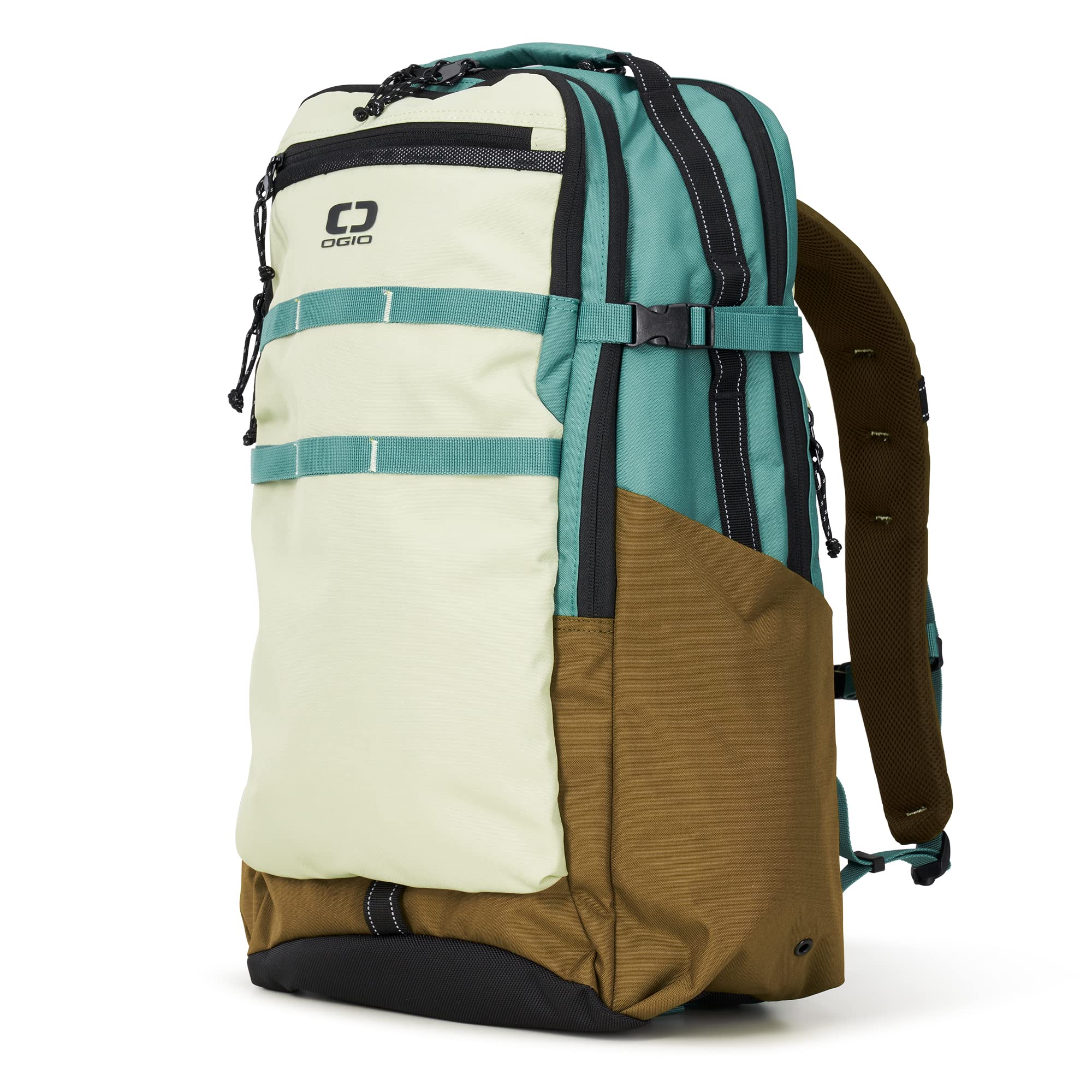 OGIO Alpha 25L Backpack - Water-Resistant Laptop Backpack for Men & Women, Durable Travel & Work Backpack with USB Charging Port - Perfect for Commuting, Business Trips & Outdoor Adventures (Sage Green)