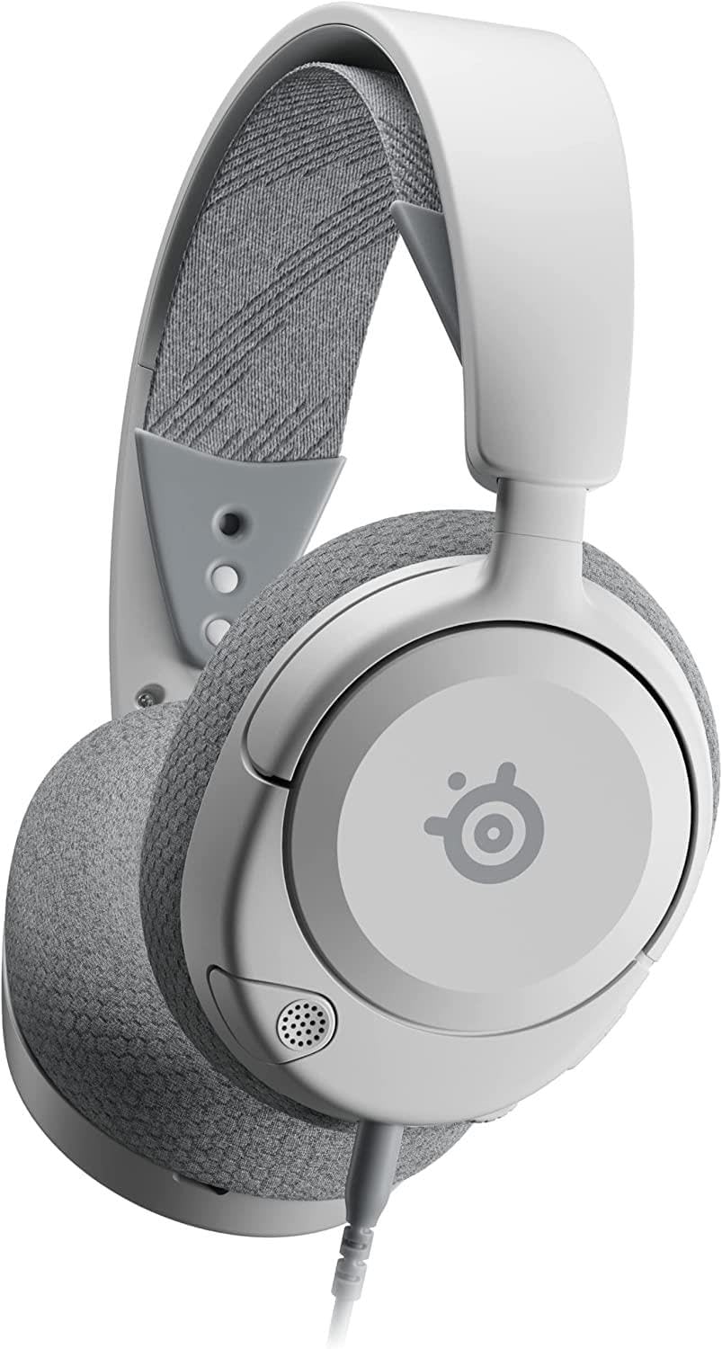SteelSeries Arctis Nova 1P PS5 Gaming Headset - 360° Spatial Audio, Noise-Cancelling Mic, Memory Foam Ear Cushions - Compatible with PC, PS4, Nintendo Switch & Xbox (White) - Perfect for Competitive Gaming, Streaming & Immersive Console Play