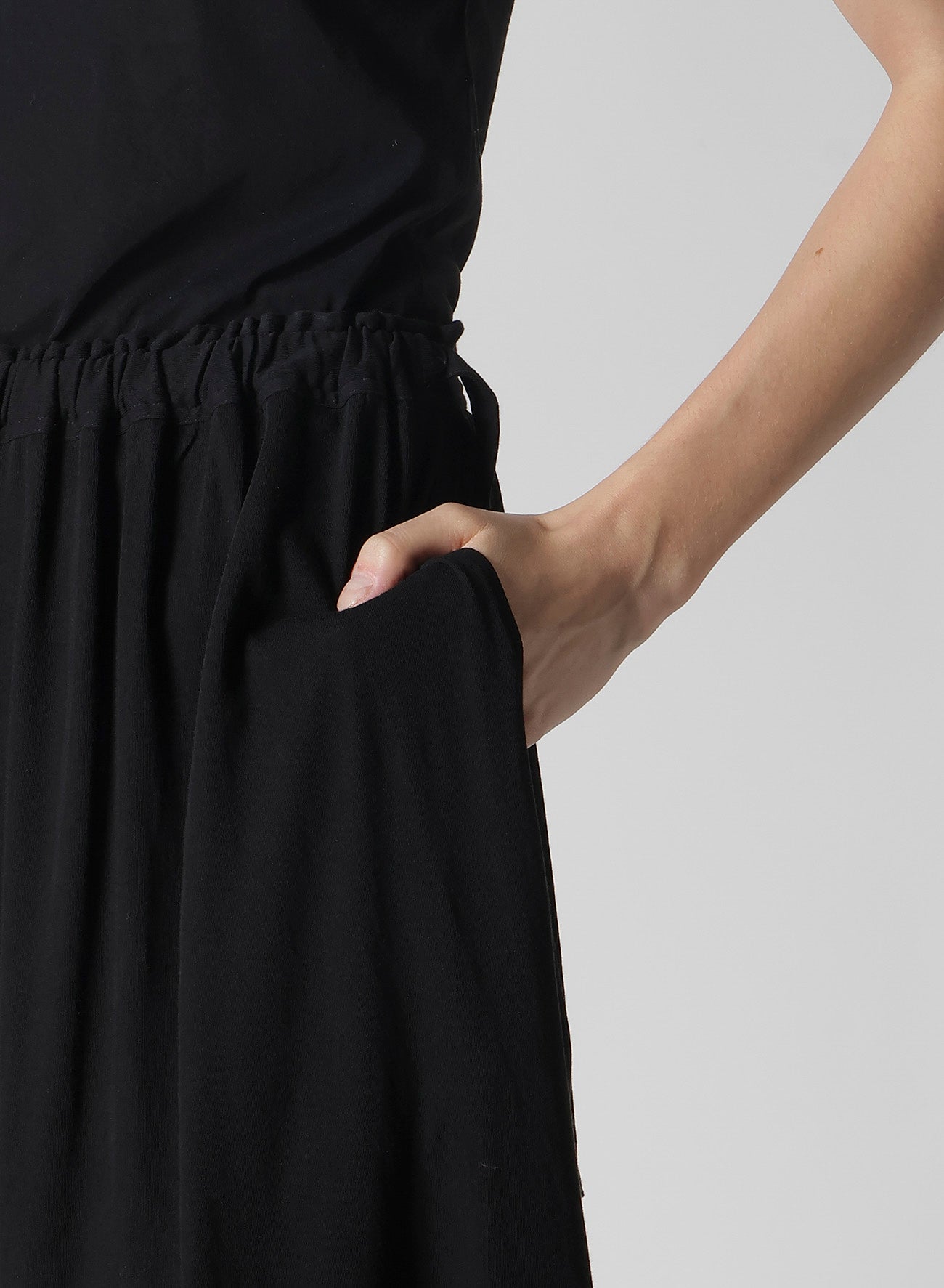 Soft Cotton Single Jersey Skirt with Gathered Waist - Comfortable & Stylish Women's Midi Skirt for Casual Wear, Work, and Summer Outfits