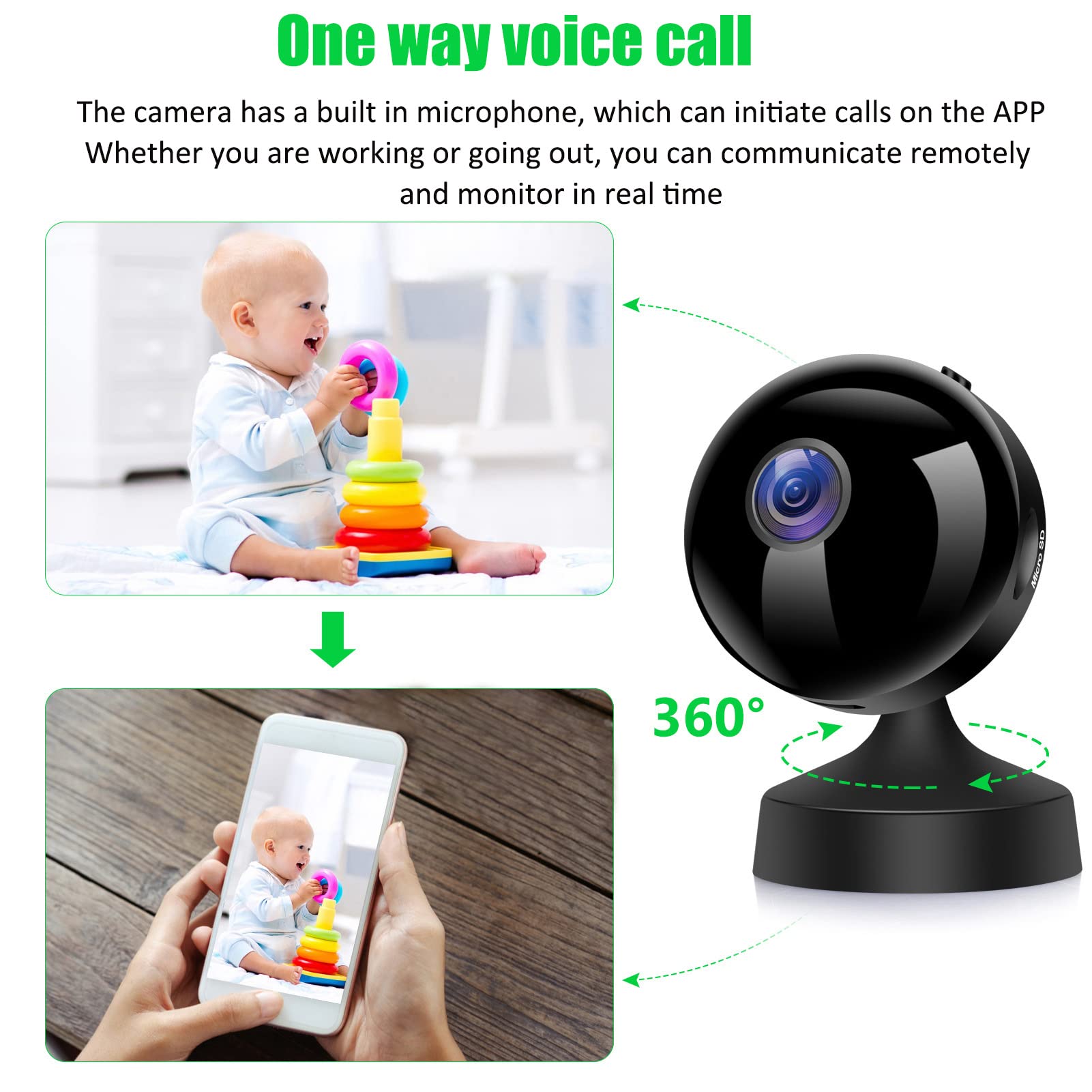 PUSOKEI Outdoor Wireless Security Camera - 1080P HD WiFi IP Camera with 150° Wide Angle, Motion Detection & Night Vision for Home Surveillance - Ideal for Backyard, Garage, and Front Door Monitoring
