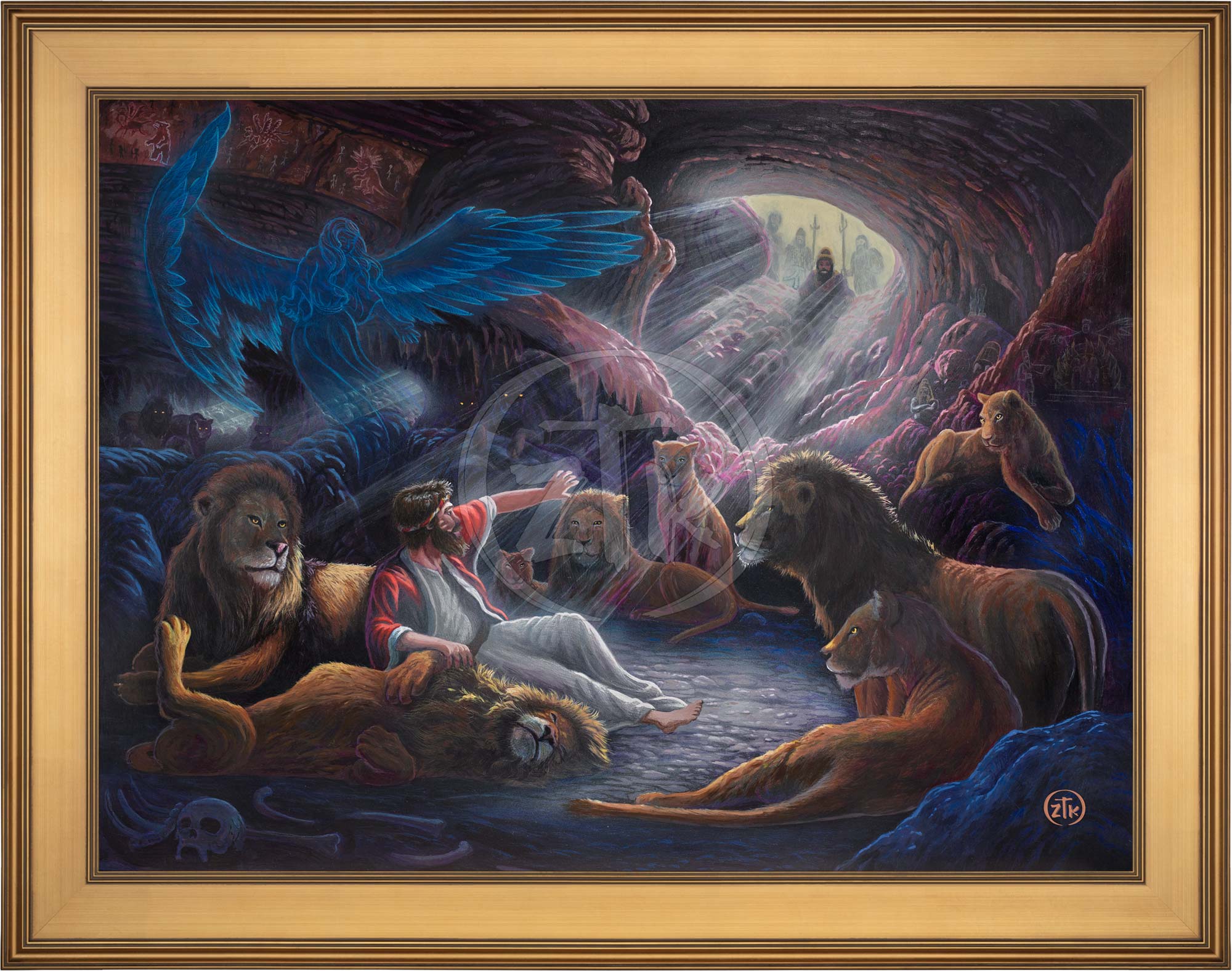 Daniel in the Lion's Den Limited Edition Canvas Wall Art - Biblical Story Painting for Home Decor, Church, Office & Gift