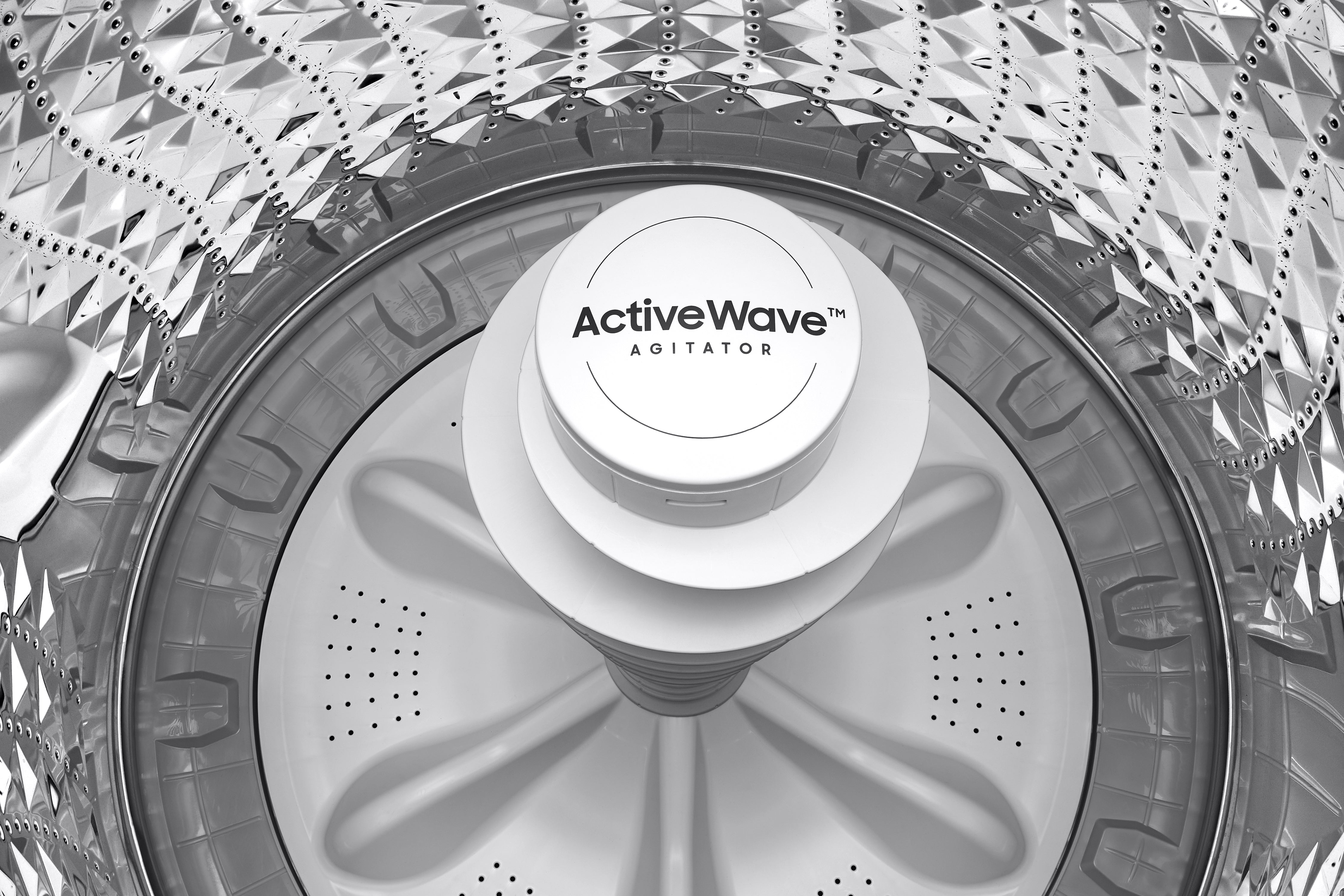 Samsung WA44A3205AW 5.0 Cu.Ft White Top Load Washing Machine with ActiveWave Agitator - Perfect for Large Families, Laundry Rooms & Energy-Efficient Home Use