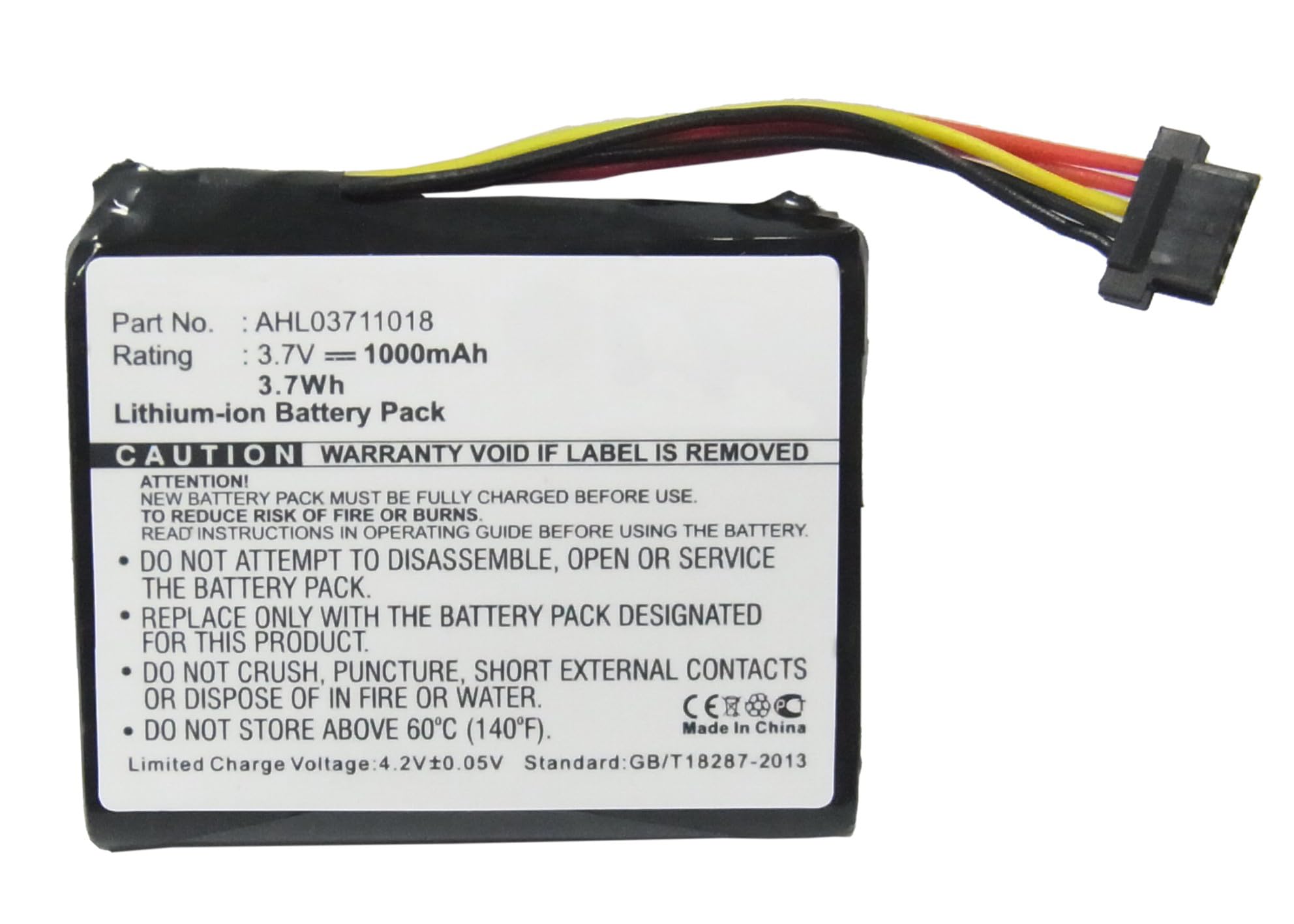 Synergy Digital GPS Battery Replacement for TomTom AHL03711018 & 4CQ02 - 3.7V 1000mAh Li-ion High Capacity Battery - Perfect for TomTom GPS Navigation Devices on Road Trips & Outdoor Adventures