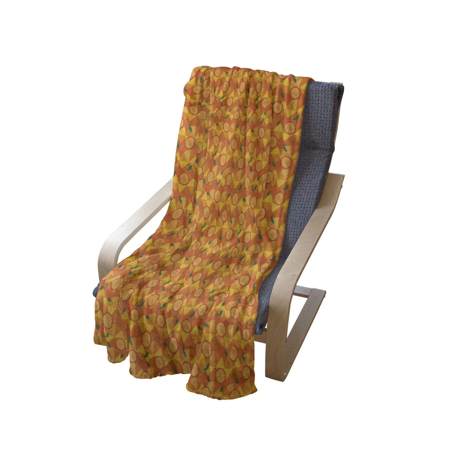 Ambesonne Citrus Throw Blanket - Soft Flannel Fleece, 60