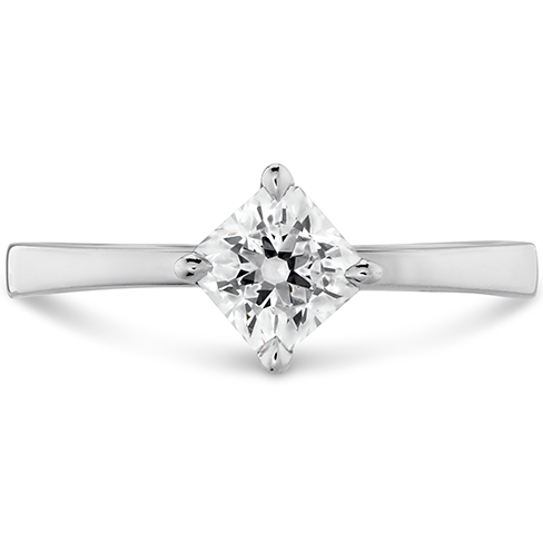 Hearts On Fire Dream Offset Signature Solitaire Diamond Engagement Ring - 1 Carat Round Cut 14K White Gold Wedding Band for Women - Perfect for Proposals, Anniversaries & Romantic Occasions