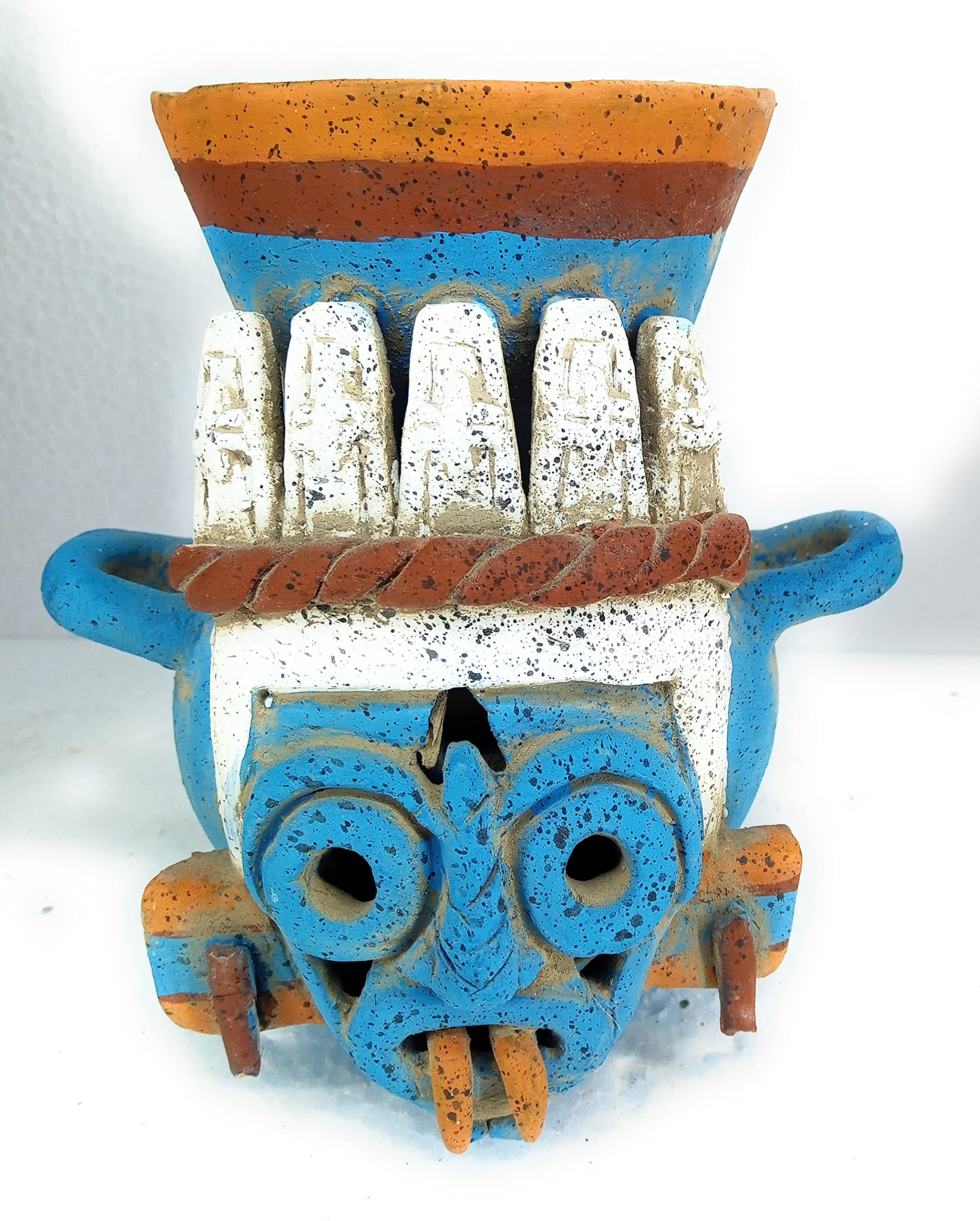 Handmade Aztec Water Vessel - 5 Inch Tall Ceramic Cup for Home Decor, Ritual Use & Gift Giving | Authentic Mexican Craft