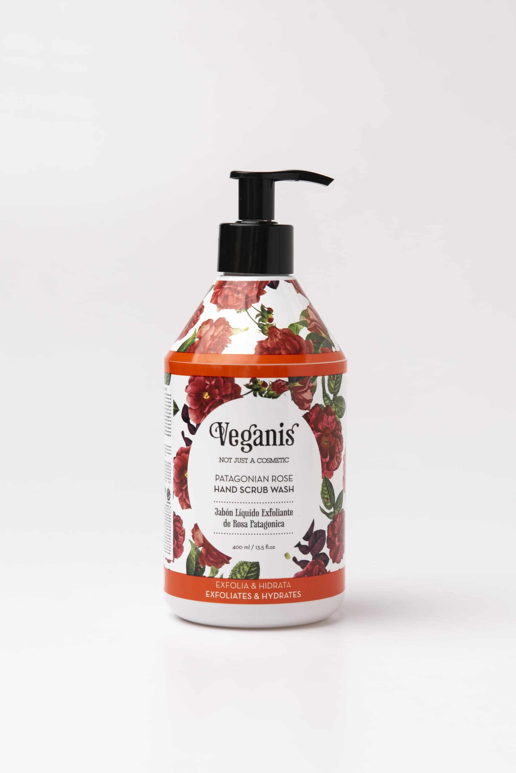 Patagonian Rose Hand Scrub & Wash - 13.5 fl.oz Natural Exfoliating Hand Cleanser for Soft Skin | Perfect for Dry Hands, Spa Days & Gift Sets