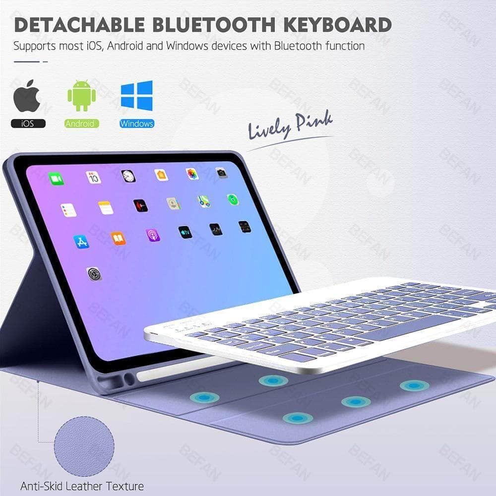 Apple iPad 10.2-inch (7th/8th Generation) Bluetooth Keyboard Case - Slim Protective Cover with Backlit Keys for Work, Study & Travel