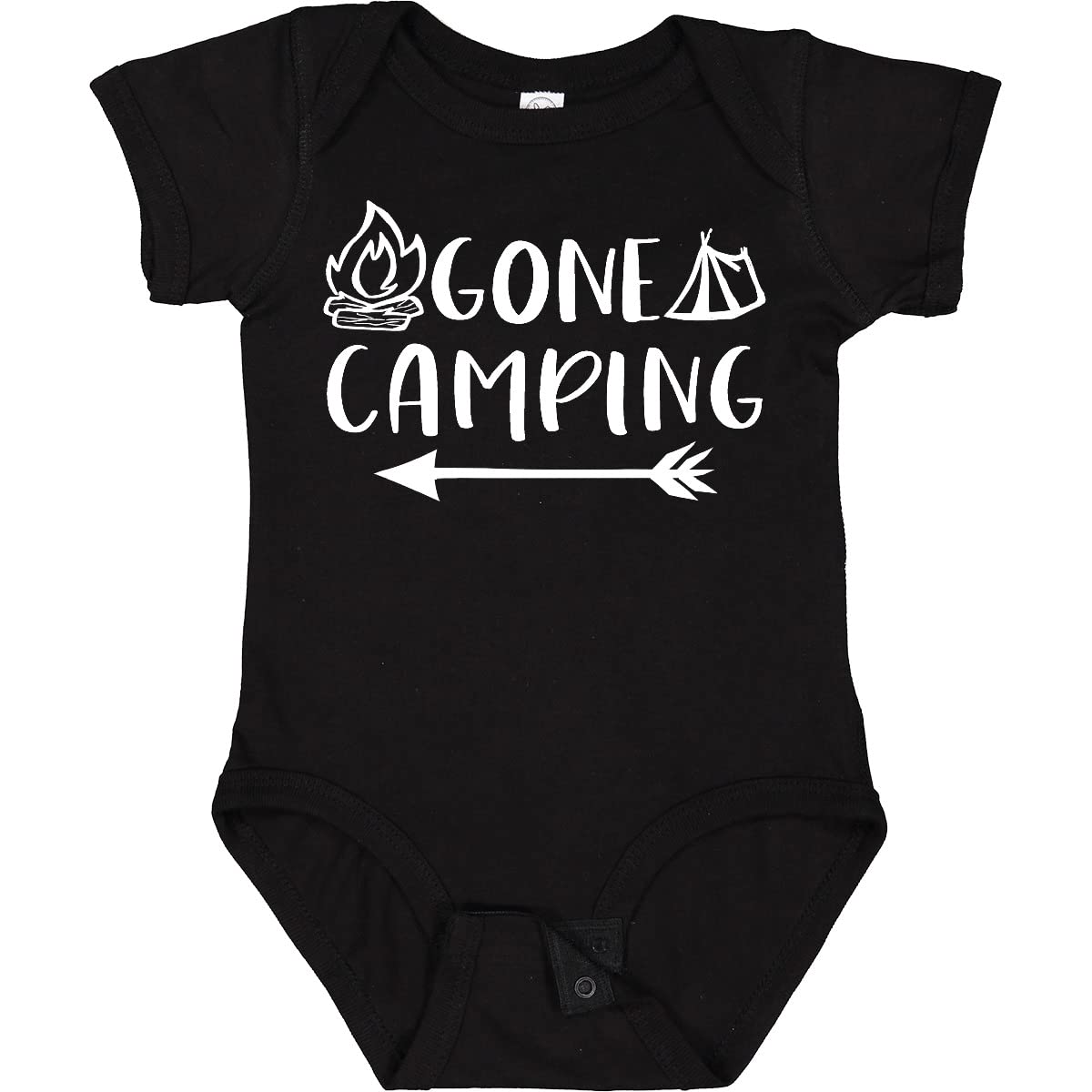 Inktastic Gone Camping Baby Bodysuit - Adorable Camping-Themed Outfit for Infants, Perfect for Outdoor Adventures and Family Trips
