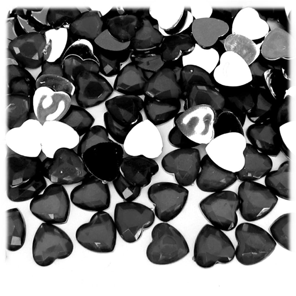 144-Piece 12mm Flatback Rhinestones Heart in Golden Yellow - DIY Jewelry Making, Scrapbooking, and Crafting Supplies for Home Decor & Fashion Accessories