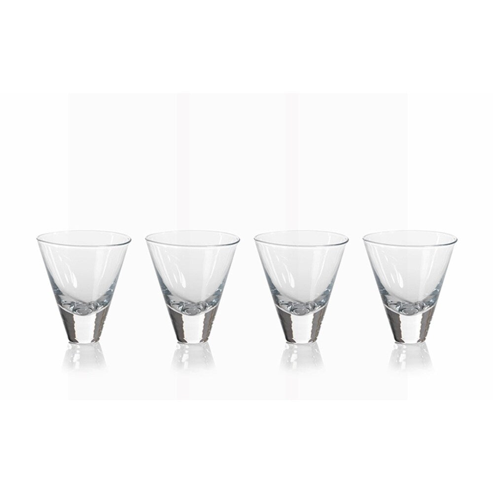 Anatole 4.75-Inch Tall Cocktail Glasses Set of 4 - Elegant Stemware for Martini, Margarita & Champagne - Perfect for Parties, Weddings & Home Bars