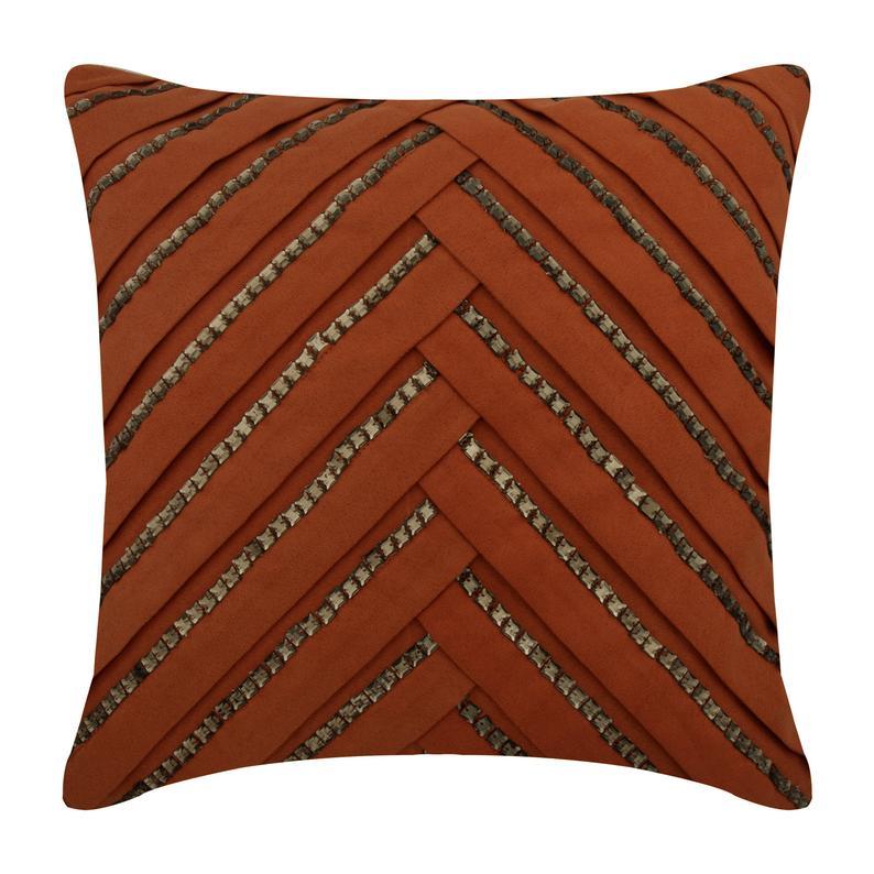 Beige Crystalline Faux Suede Throw Pillow Cover - Soft Decorative Cushion Case for Sofa, Bed, Chair - Home Decor & Living Room Accent