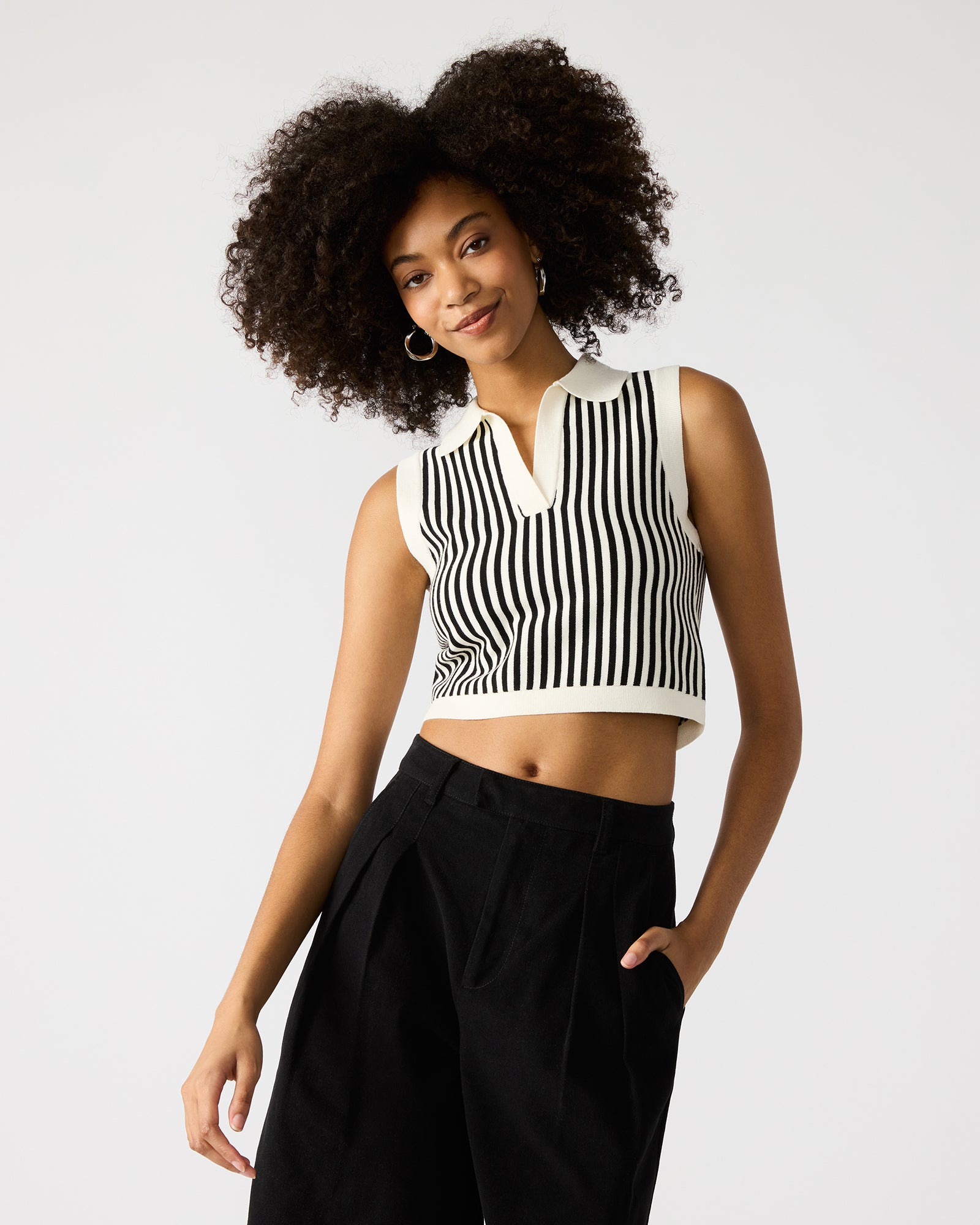 AMERY Black and White Sweater for Women - Soft Knit Pullover, Casual Comfort Wear for Fall & Winter | Perfect for Office, Travel, and Weekend Outings