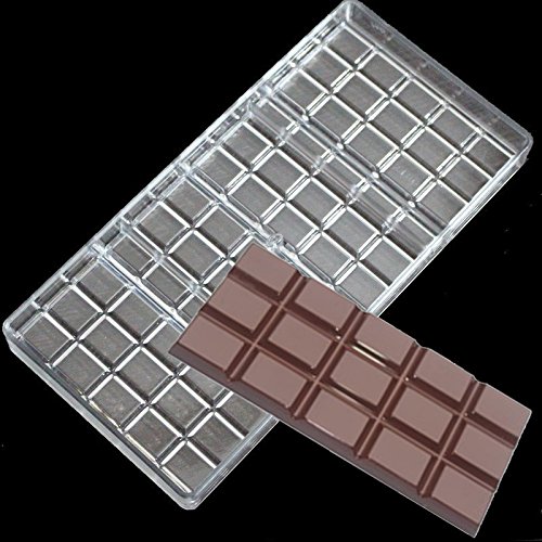 Premium Polycarbonate Chocolate Bar Maker Mold - Durable PC Candy Mould for Baking & Candy Making - Perfect for DIY Chocolate Bars, Candy Crafts & Holiday Treats