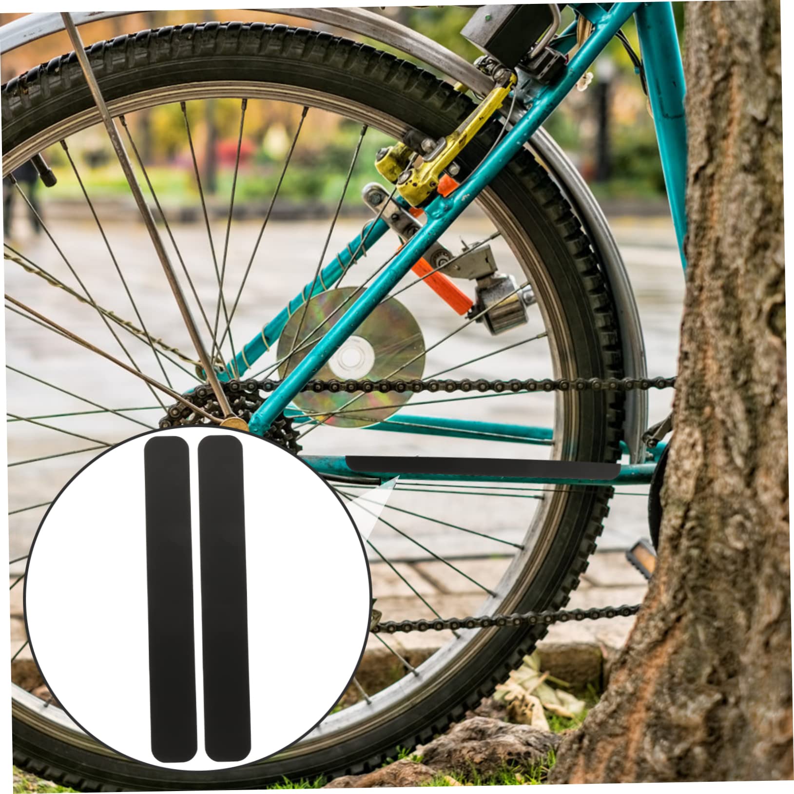 2-Pack Bicycle Chain Guard Stickers - Anti-Scratch Bike Frame Protection Decals, Chainstay Protector Tapes for Road & Mountain Bikes - Prevent Scratches During Cycling & Commuting