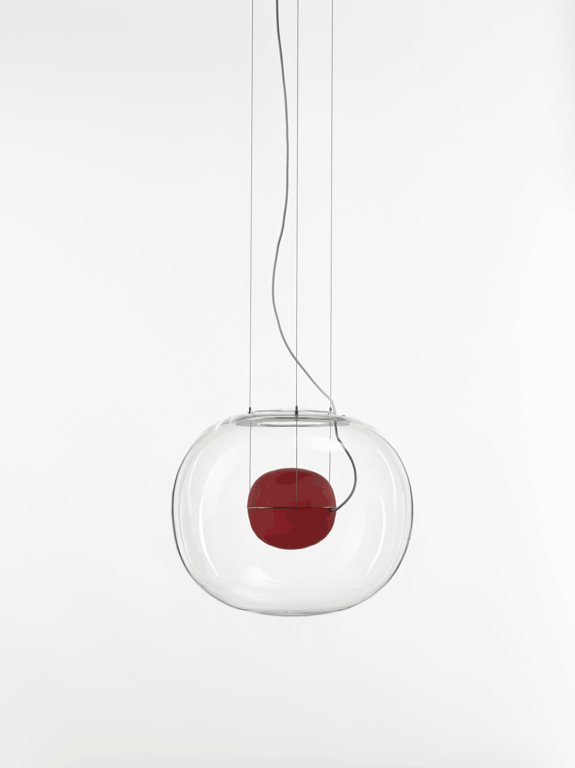 Levita Orb Pendant Light - Modern Glass Hanging Chandelier for Dining Room, Kitchen Island & Bedroom Lighting - Dimmable LED Ceiling Fixture with Adjustable Height
