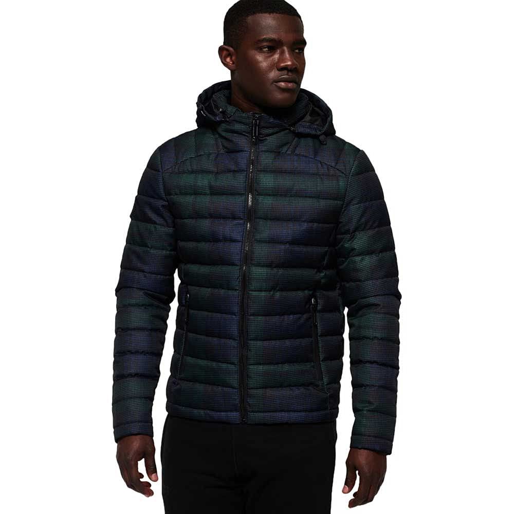 Superdry Men's Tweed Double Zip Fuji Jacket - Stylish Winter Coat for Outdoor Activities, Travel & Casual Wear
