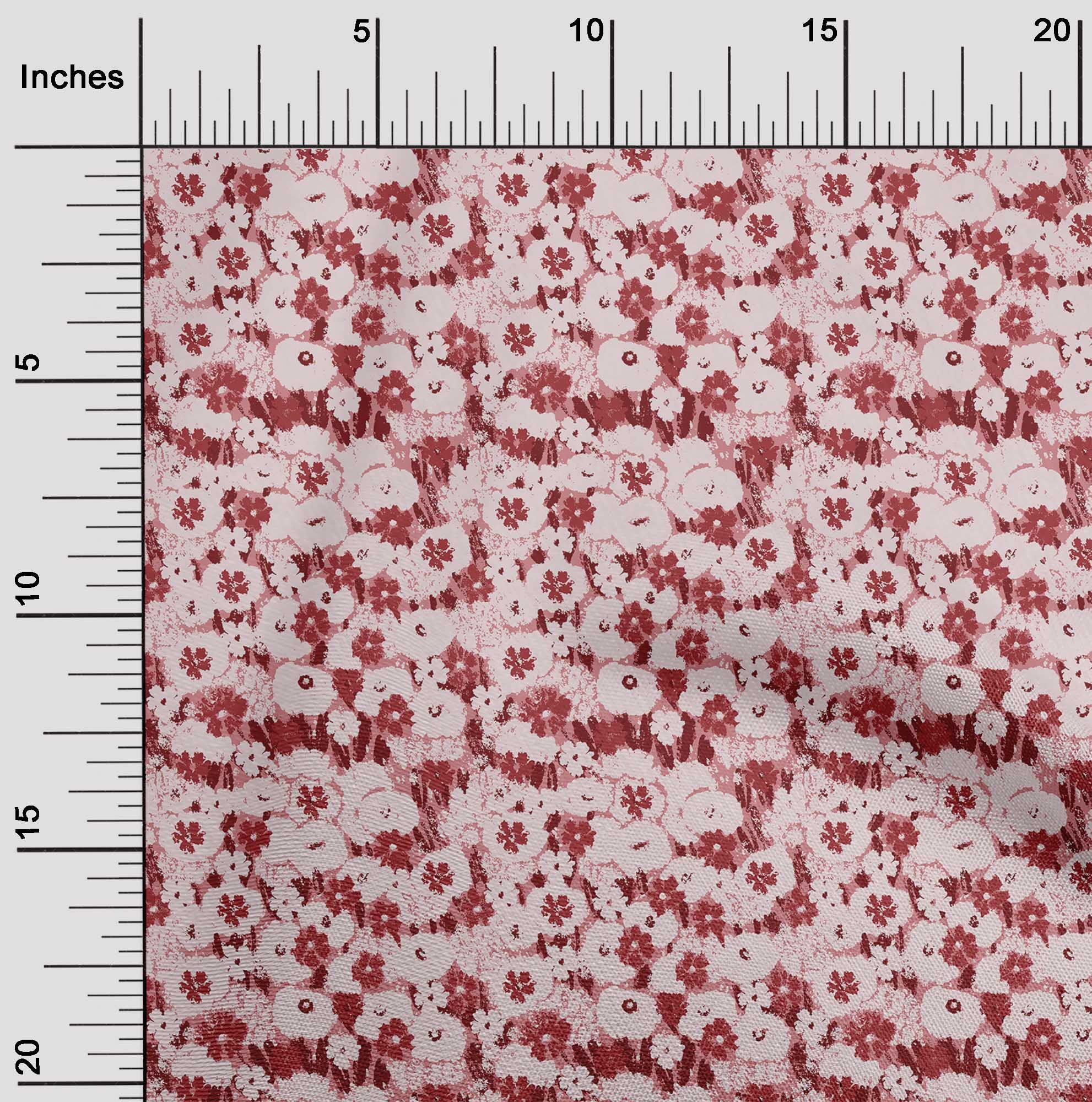oneOone Cotton Poplin Light Pink Abstract Print Fabric by The Yard - 42 Inch Wide Dress Material for DIY Clothing, Home Decor & Craft Projects