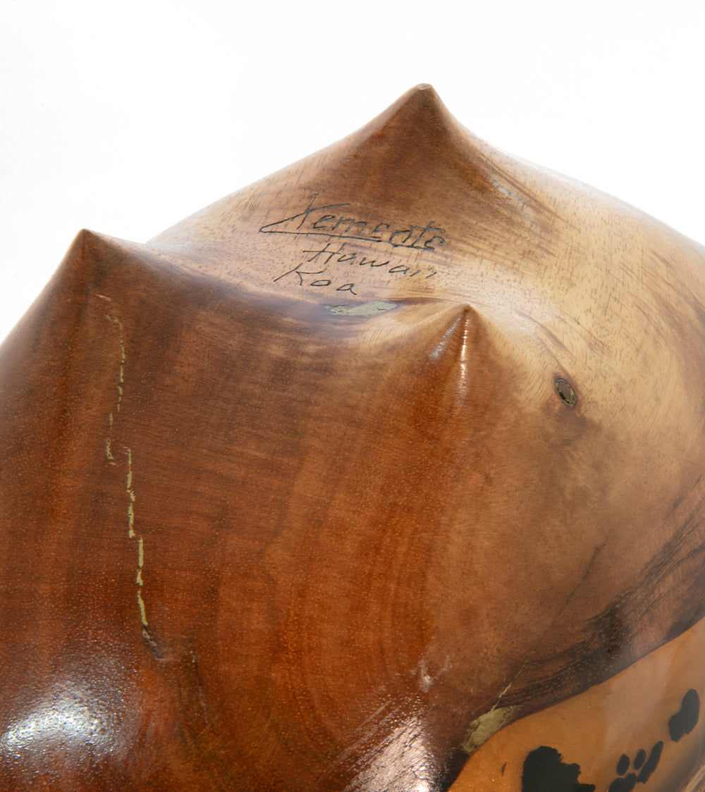 Handcrafted Koa Wood Bowl - Authentic Hawaiian Artisan Vessel by Francisco Clemente - Perfect for Home Décor, Gift Giving & Cultural Displays