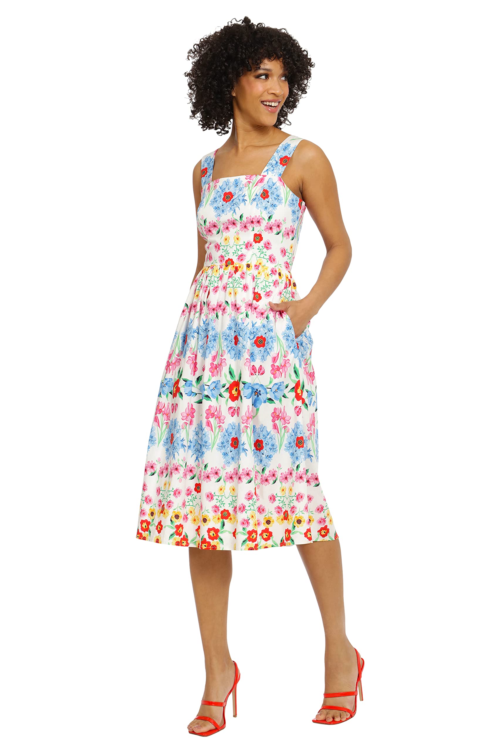 Maggy London Sleeveless Strap Dress for Women - Perfect for Weddings & Parties