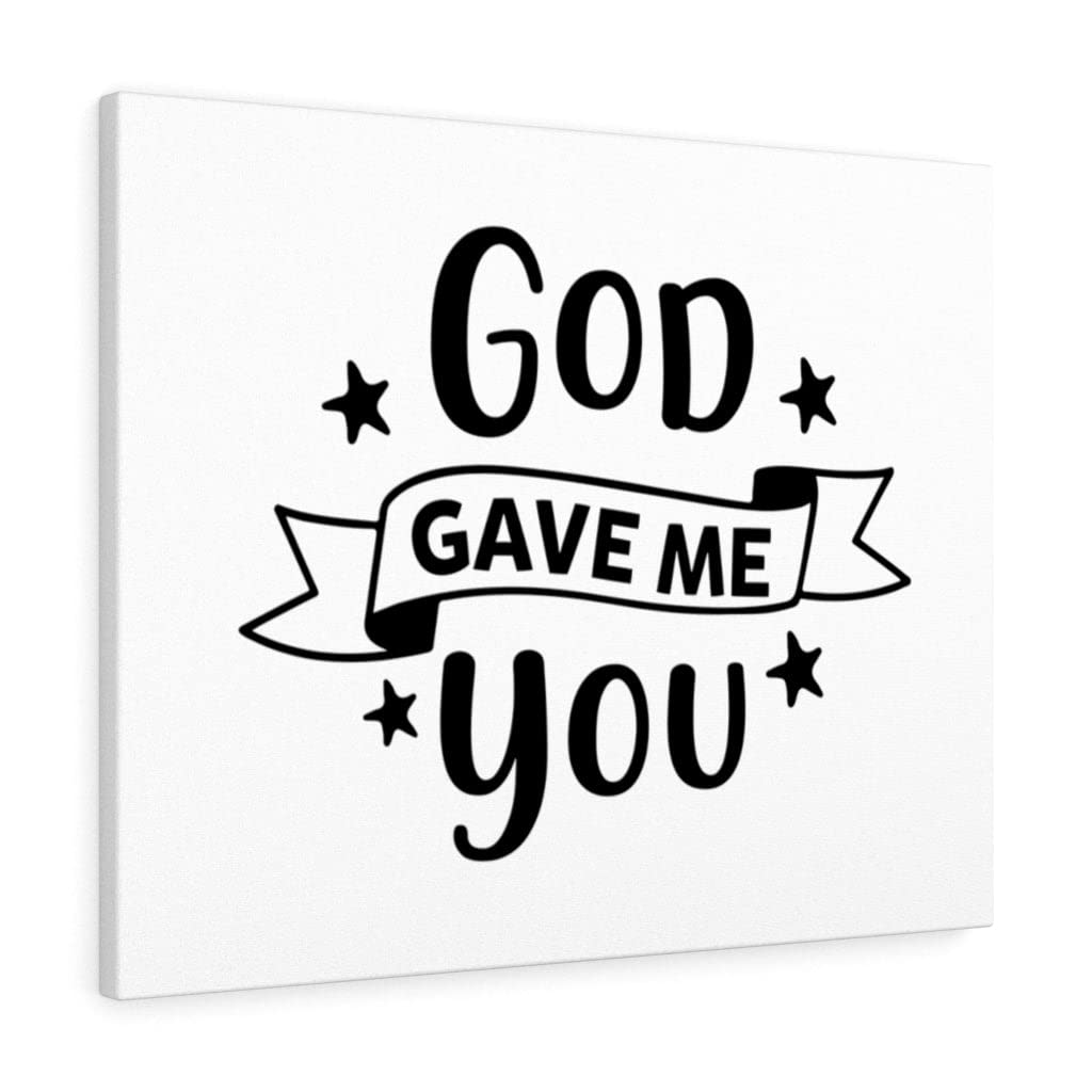 God Gave Me You Christian Wall Art Print - Inspirational Scripture Wall Decor - Ready to Hang Home & Office Gift for Wedding, Anniversary, Baptism