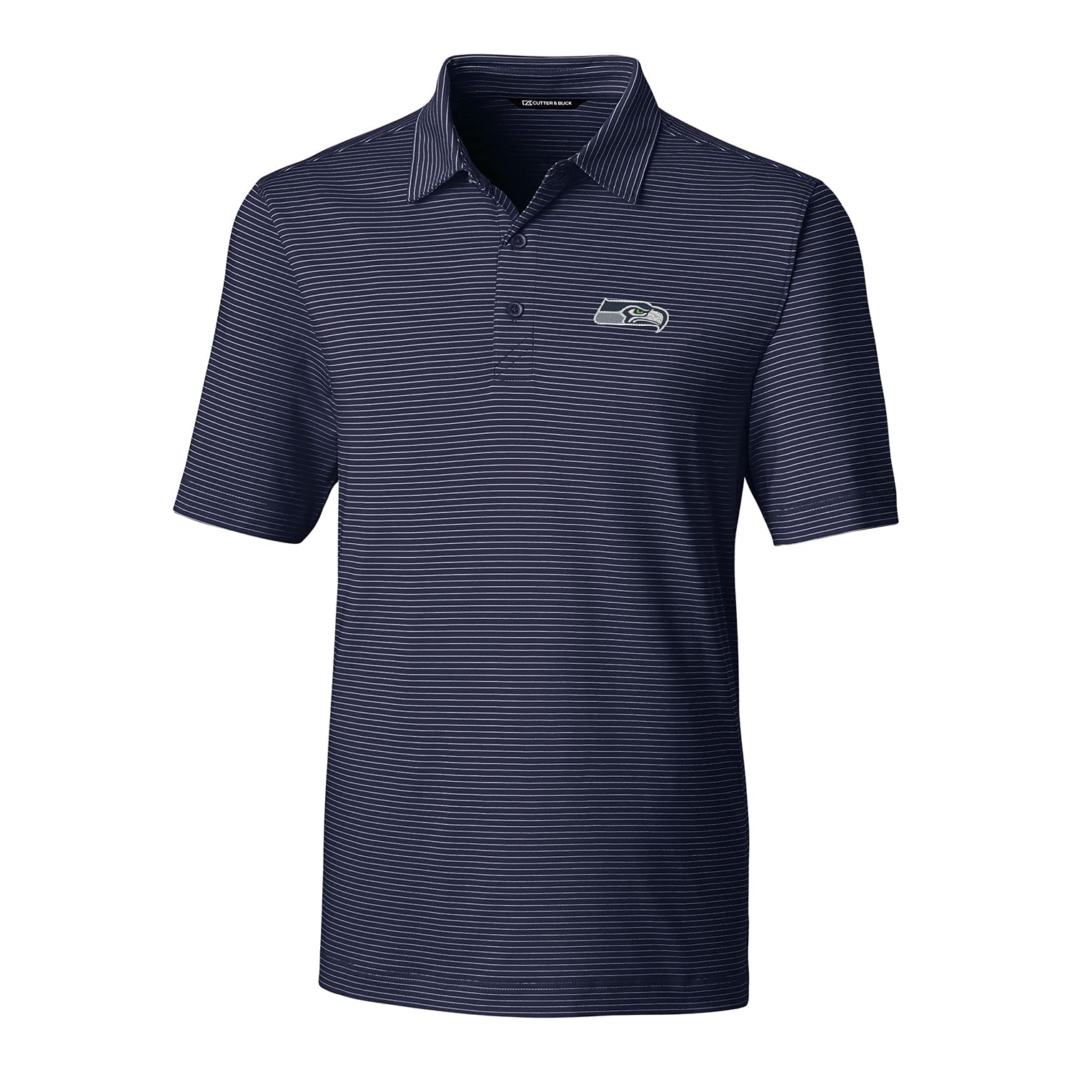 Cutter & Buck Men's NFL Big & Tall Forge Pencil Stripe Polo Shirt - Official Licensed NFL Apparel for Game Day & Casual Wear