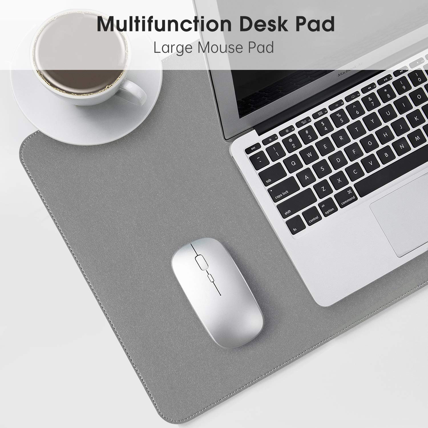 Premium Dual-Sided PU Leather Desk Pad - Waterproof & Ultra-Thin Large Mouse Mat for Office & Home (31.5