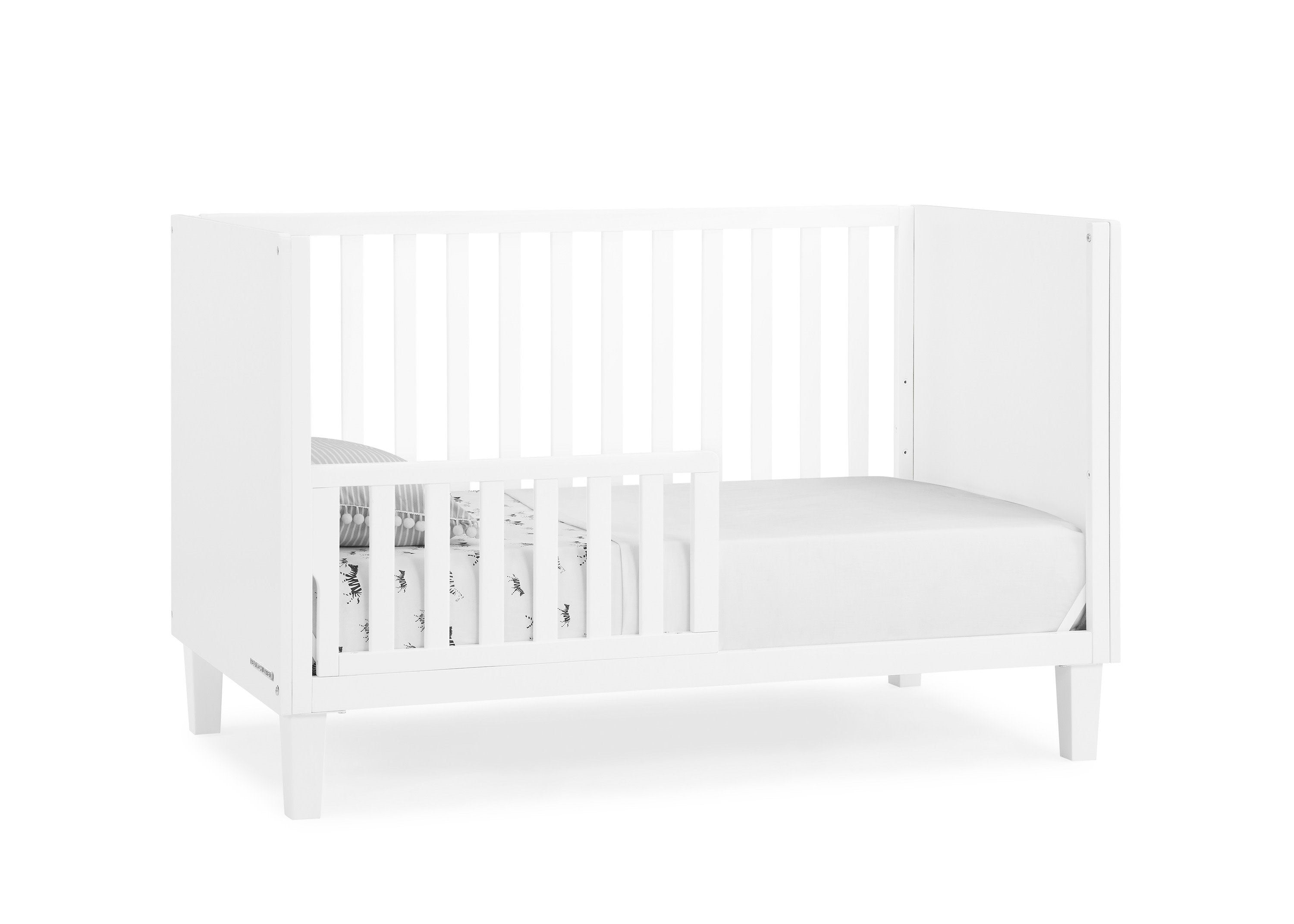 Sonny 4-in-1 Convertible Baby Crib - Toddler Bed, Daybed & Full-Size Bed - Nursery Furniture for Boys & Girls - Perfect for Newborns to Teens