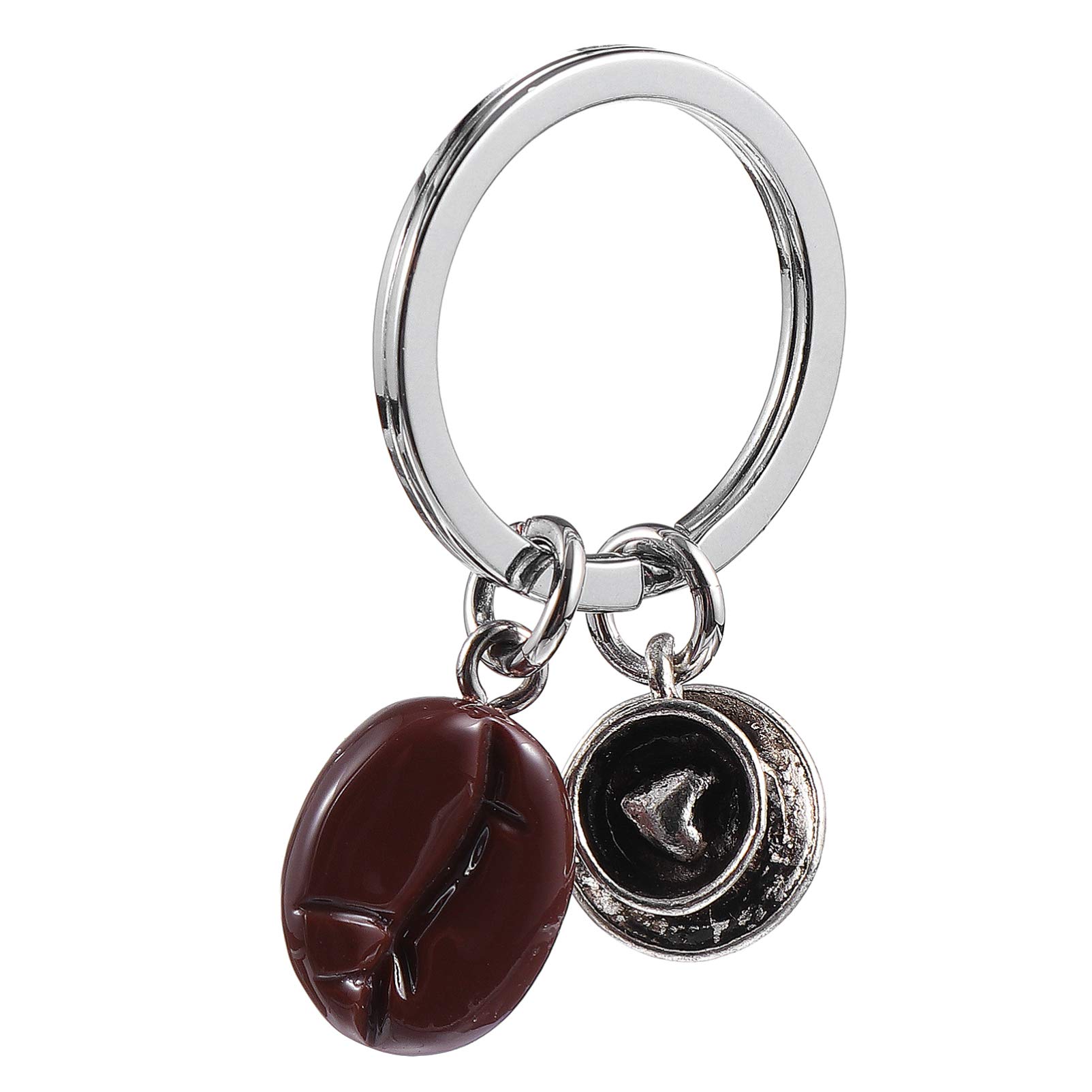 PRETYZOOM Men's Coffee Bean Keychain - Cute Coffee Key Ring for Wallets, Bags & Car Keys - Unique Gift for Coffee Lovers & Men's Accessories (Perfect for Gifts, Everyday Use & Travel)