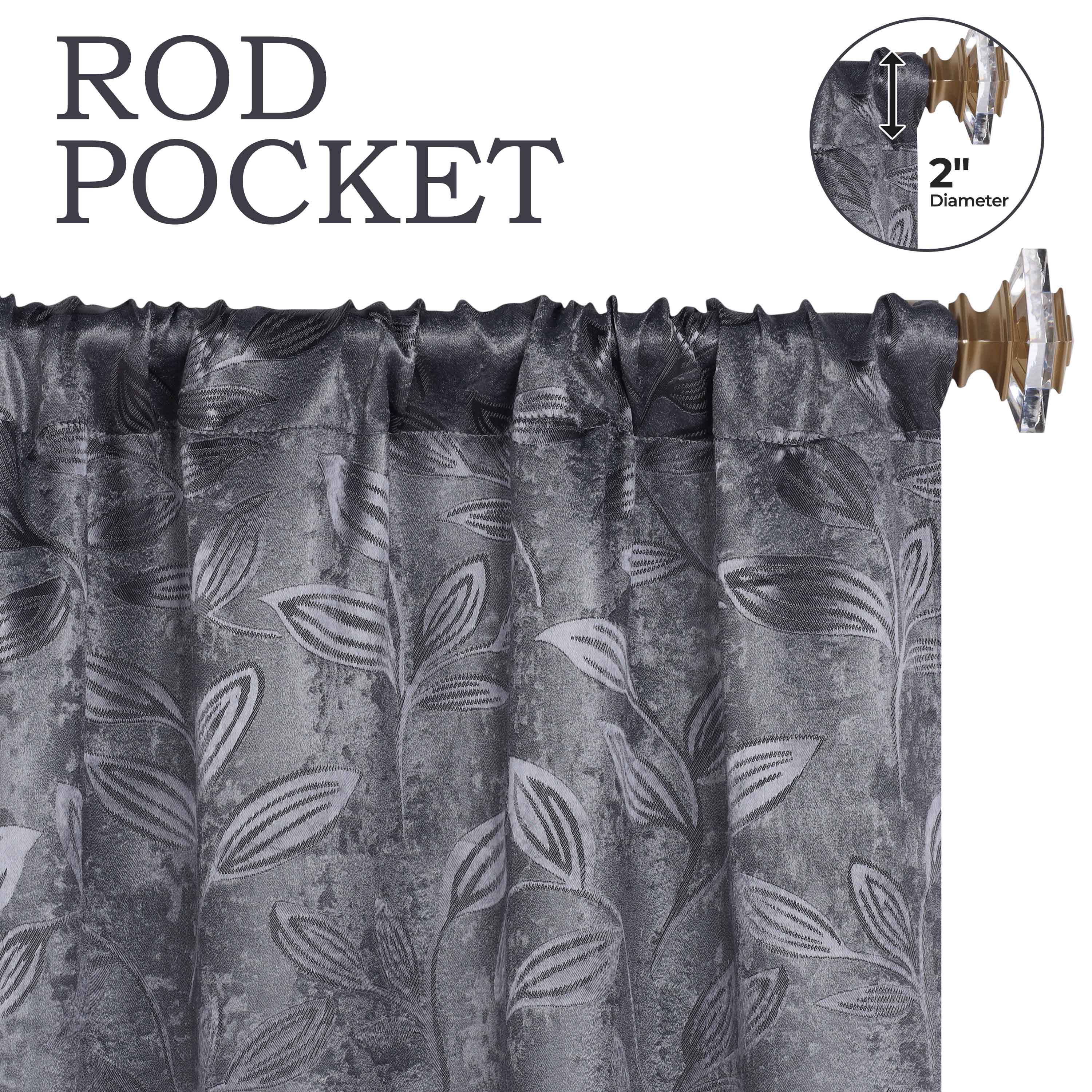 Blackout Curtains with Rod Pocket - Set of 2 Panels for Complete Room Darkening | Perfect for Bedrooms, Nurseries & Home Theater Light Blocking