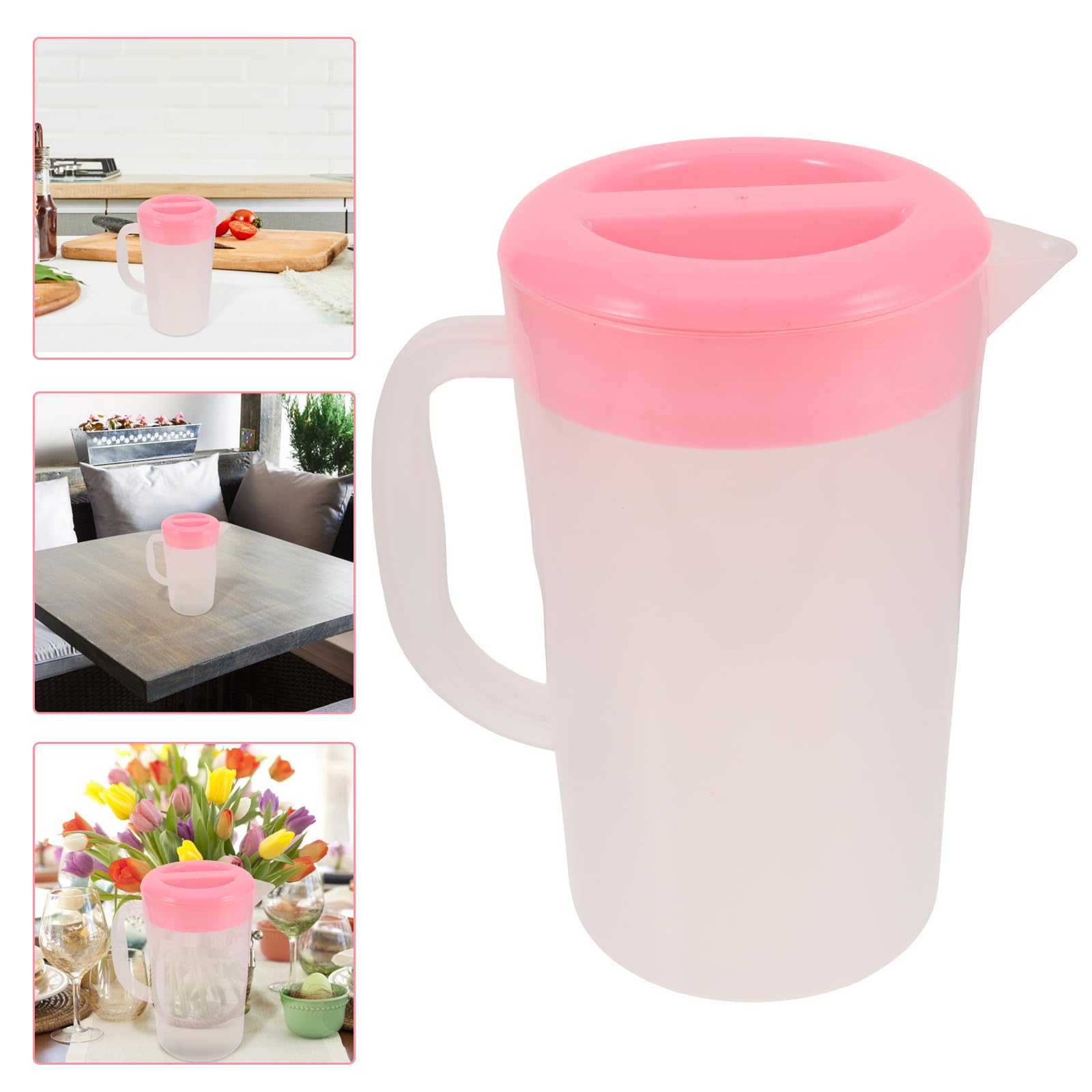 Cabilock 2L Glass Pitcher with Lid - Large Clear Water Jug for Iced Tea, Lemonade & Sun Tea | BPA-Free, Fridge Safe, Shatter-Resistant | Perfect for Parties, Picnics & Home Use