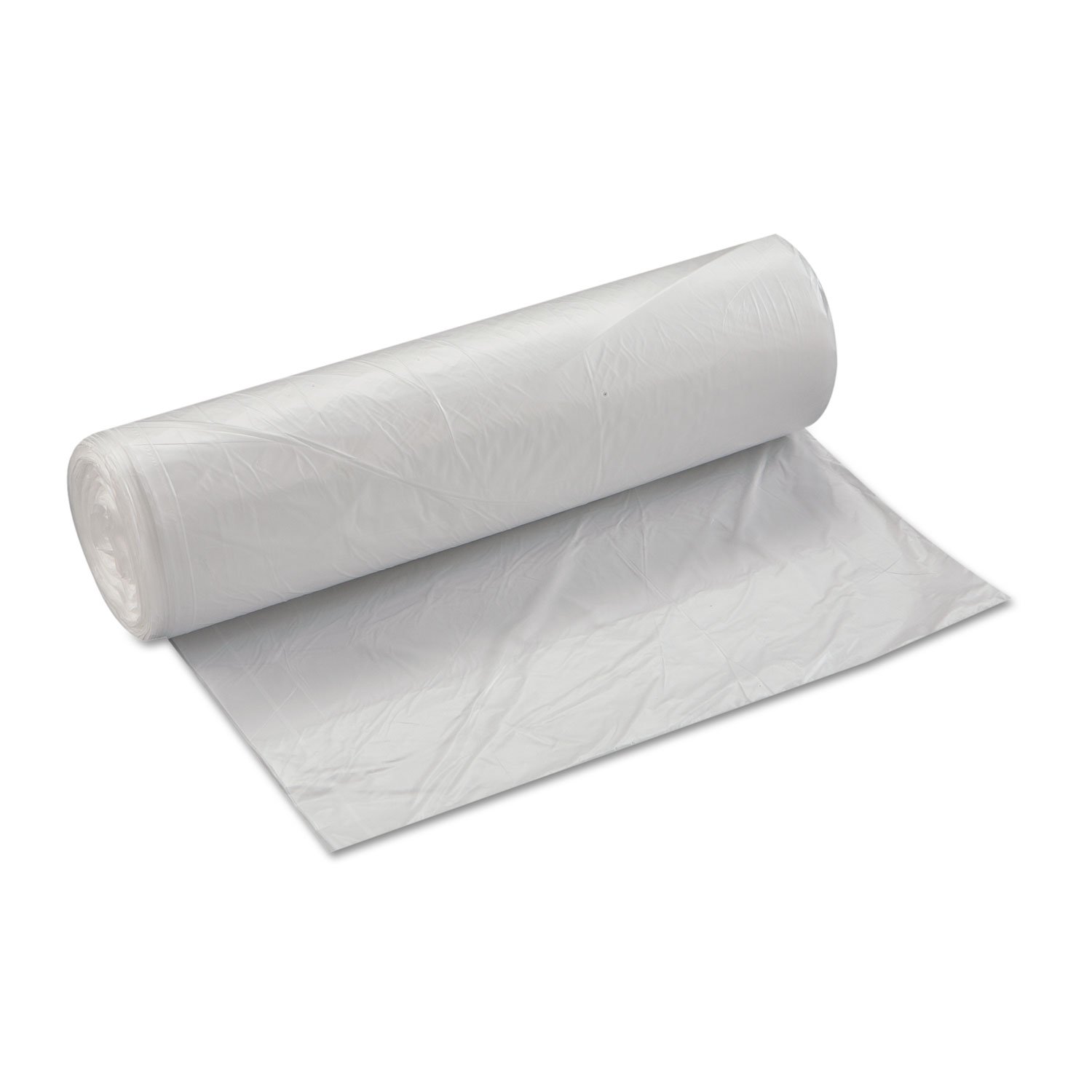 Inteplast S404814N 45-Gallon High-Density Clear Trash Can Liners - 40