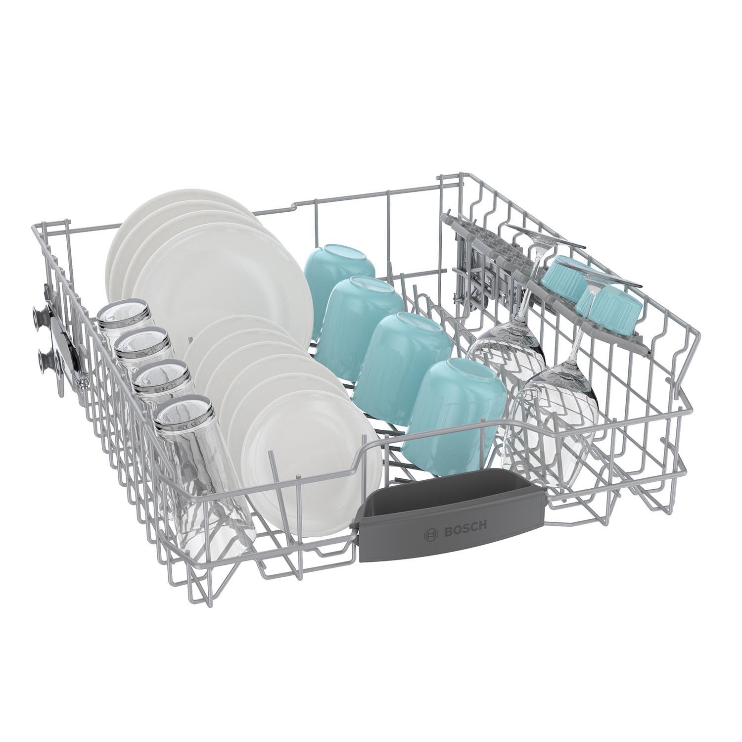Bosch 24 Inch Smart Dishwasher with Stainless Steel Tub, Home Connect & Third Rack - Energy Efficient for Large Families, Perfect for Open Kitchen Designs & Entertaining Guests