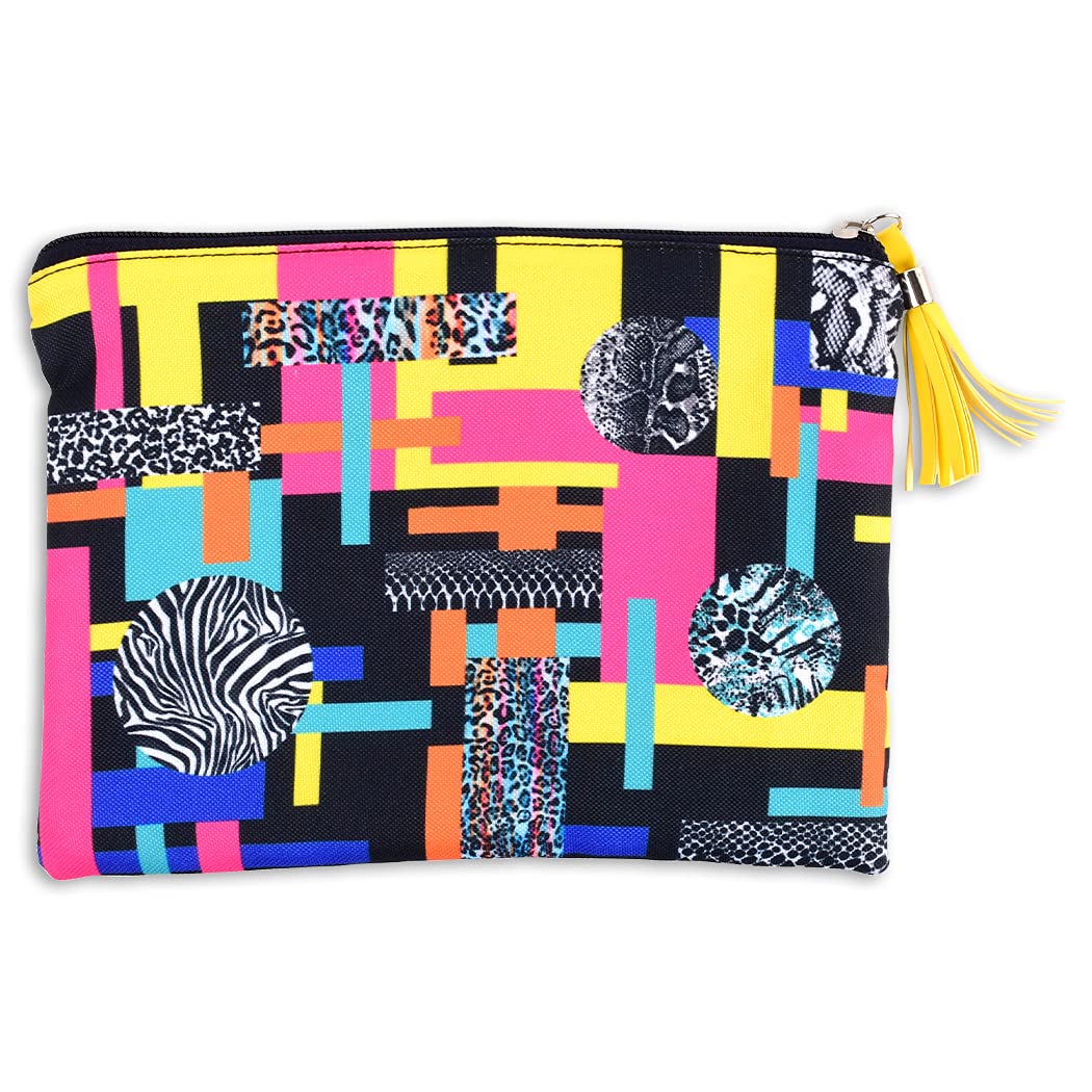 Stylish Doodle Cosmetic Bag for Women - Portable Makeup Pouch & Travel Toiletry Organizer (Fashion Addict) - Perfect for Travel, Gym, and Daily Essentials Storage