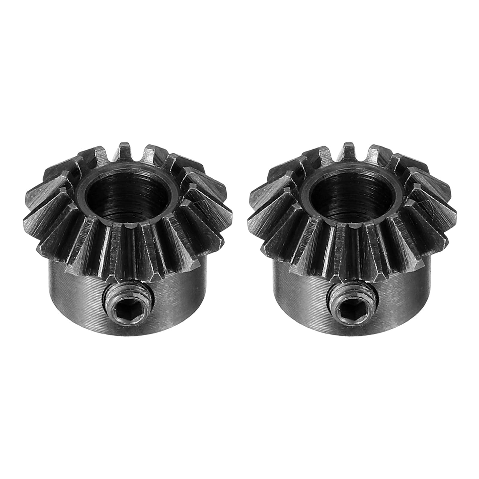 uxcell 2pcs 45# Steel Bevel Gear Set - 0.8 Module, 1:1 Reduction Ratio, 15T 5mm Hole Diameter, 45 Degree Angle for Mechanical Rotation - Perfect for Robotics, RC Cars, and Industrial Machinery Applications