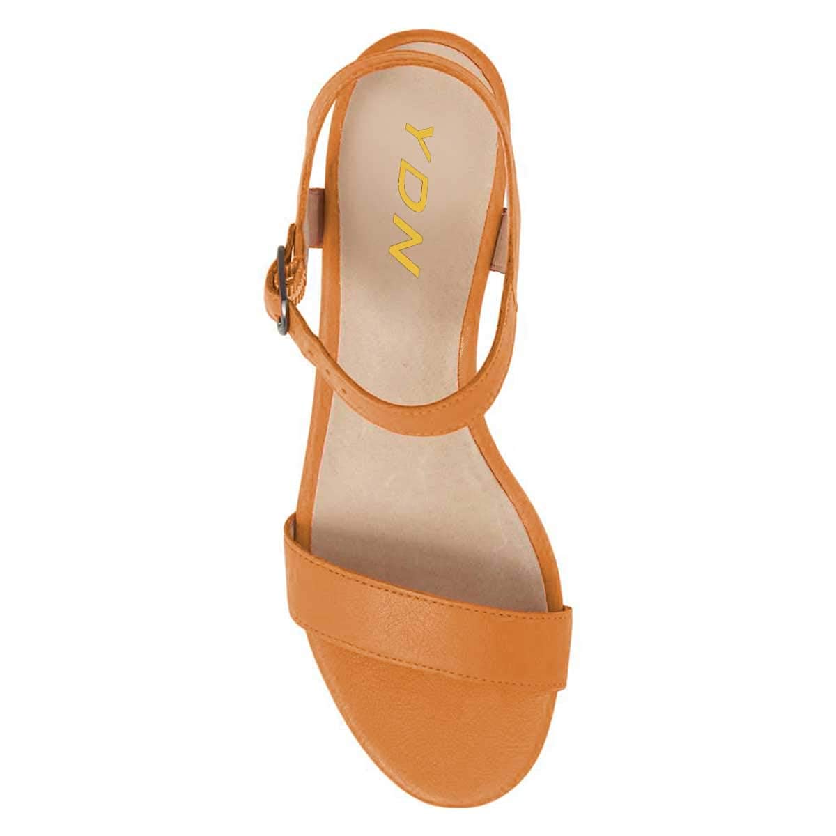 YDN Women's Open Toe Ankle Strap Chunky Block Heel Sandals - Comfortable Low Heel Dress Shoes for Summer, Beach, Wedding & Casual Outfits