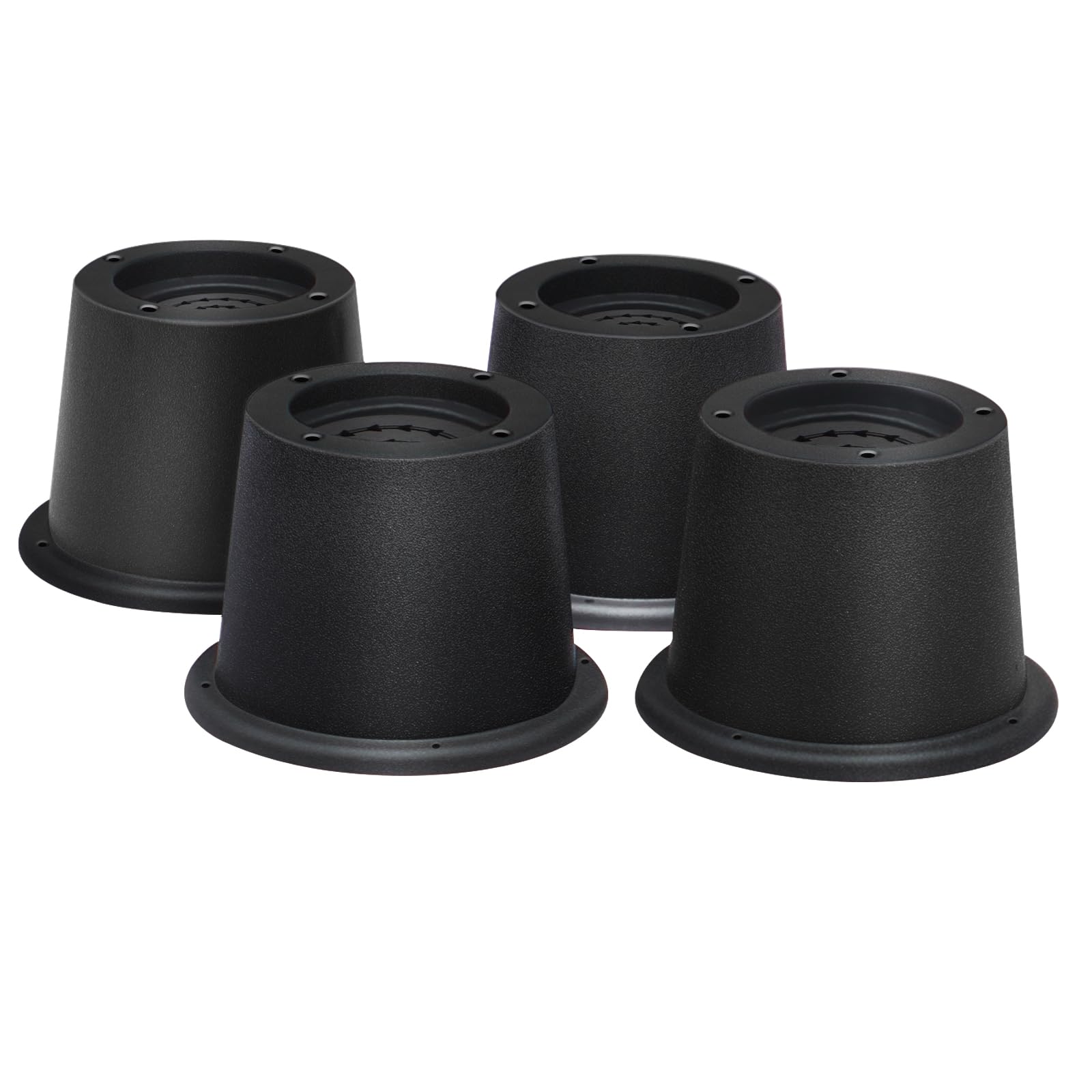 MYMULIKE 2 or 3 Inch Heavy Duty Bed Risers - 6000 lbs Capacity Stackable Bed Lift Risers, 4 Pack Adjustable Furniture Risers for Bed, Table, Sofa, Couch & Desk - Perfect for Dorm Rooms, Small Apartments & Storage Solutions