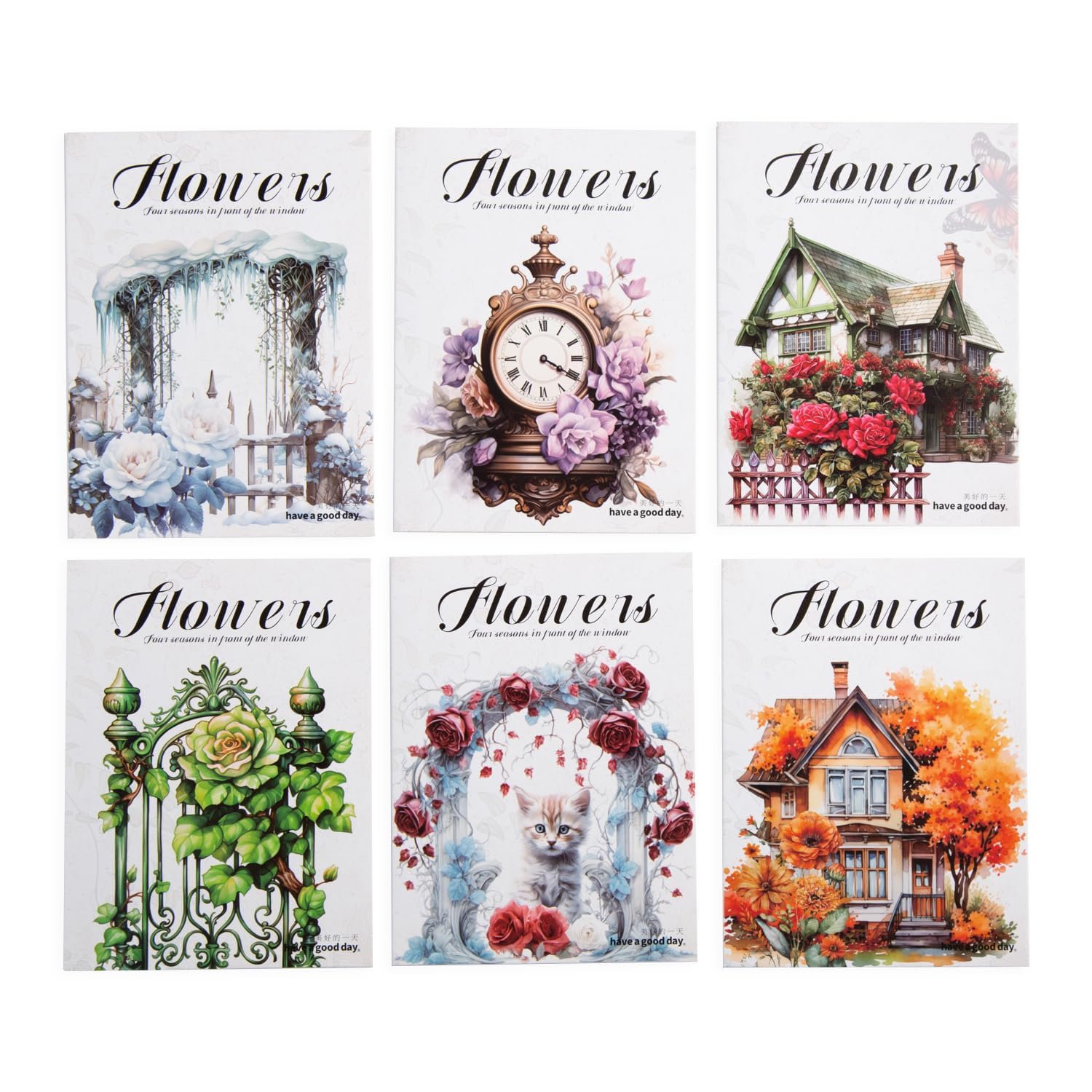 Vintage Scrapbook Stickers Set - 180pcs Coffee, Girls, Fairy, Flowers & Plants Stickers for Junk Journal, Scrapbooking, DIY Crafts, Diary Decoration - Perfect for Bullet Journals, Card Making, and Handmade Gifts
