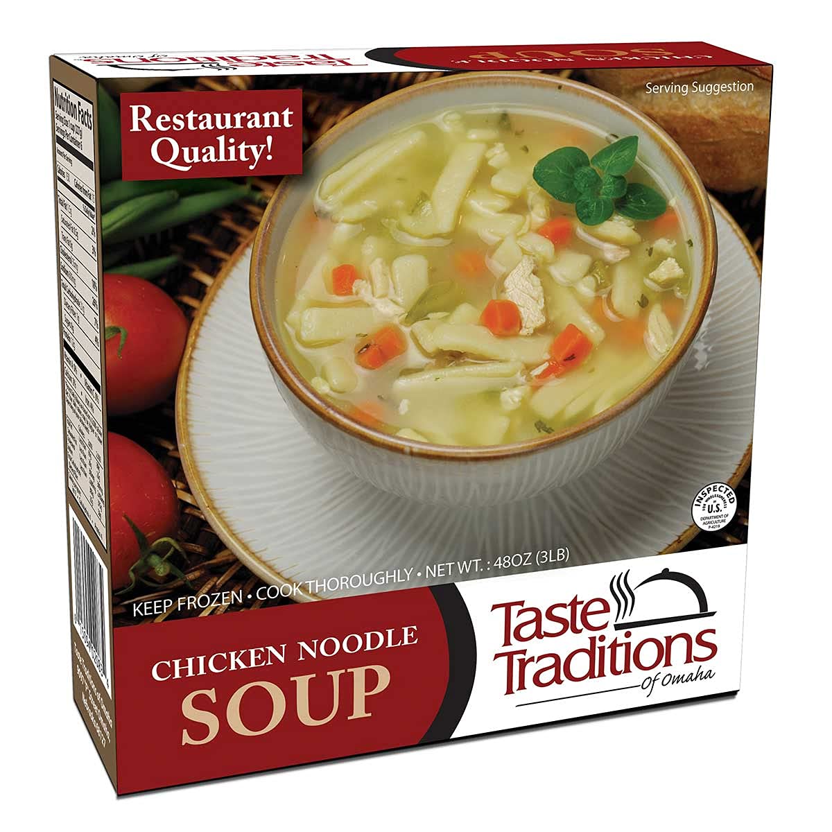 Taste Traditions Chicken Noodle Soup - 3 Pound (Pack of 6) | Classic Comfort Food for Family Dinners & Cold Weather Meals