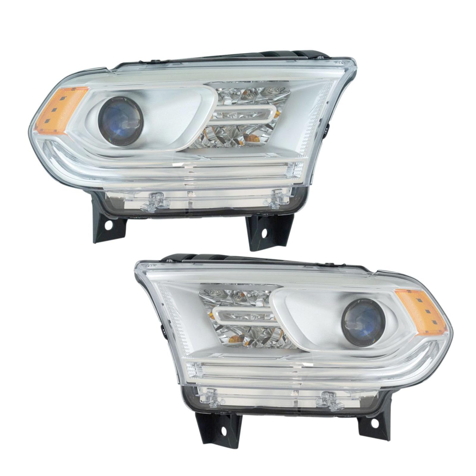 2014-2017 Dodge Durango Headlight Assembly Set - Driver & Passenger Side (CH2502256 & CH2503256) - Replacement Headlights for Improved Night Visibility & Safety - Perfect for Off-Roading, Commuting & Night Driving