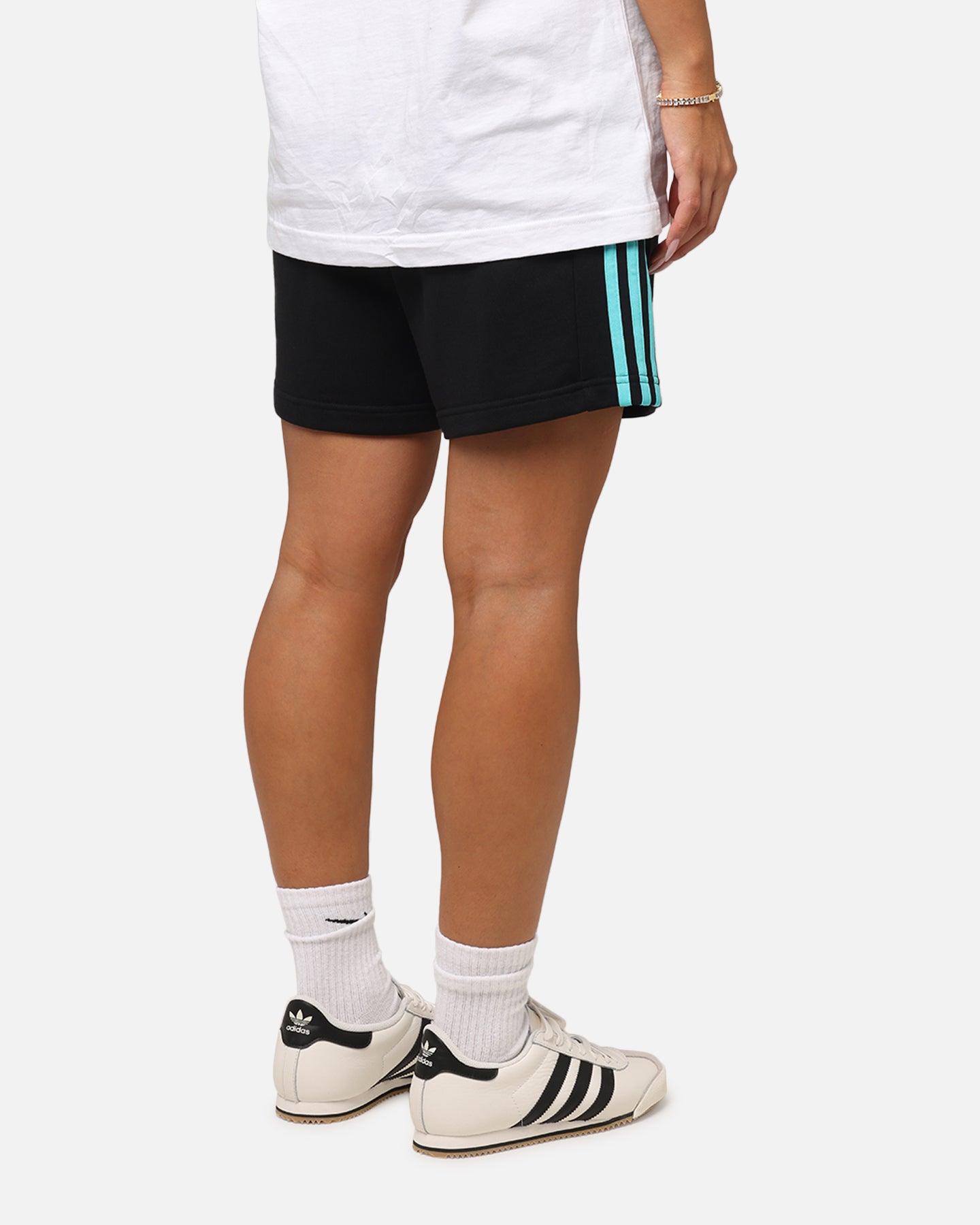 Adidas x Mercedes AMG Petronas F1 DNA Shorts for Men - Black/White Athletic Running Shorts - Perfect for Gym, Workout & Casual Wear