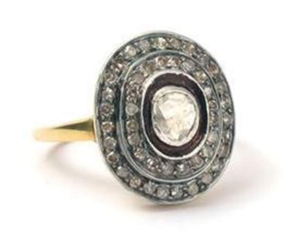 Vintage Art Deco Engagement Ring 1.75 TCW Rose Cut Diamond in 925 Sterling Silver - Perfect for Wedding Proposals, Anniversary Gifts & Vintage Jewelry Lovers
