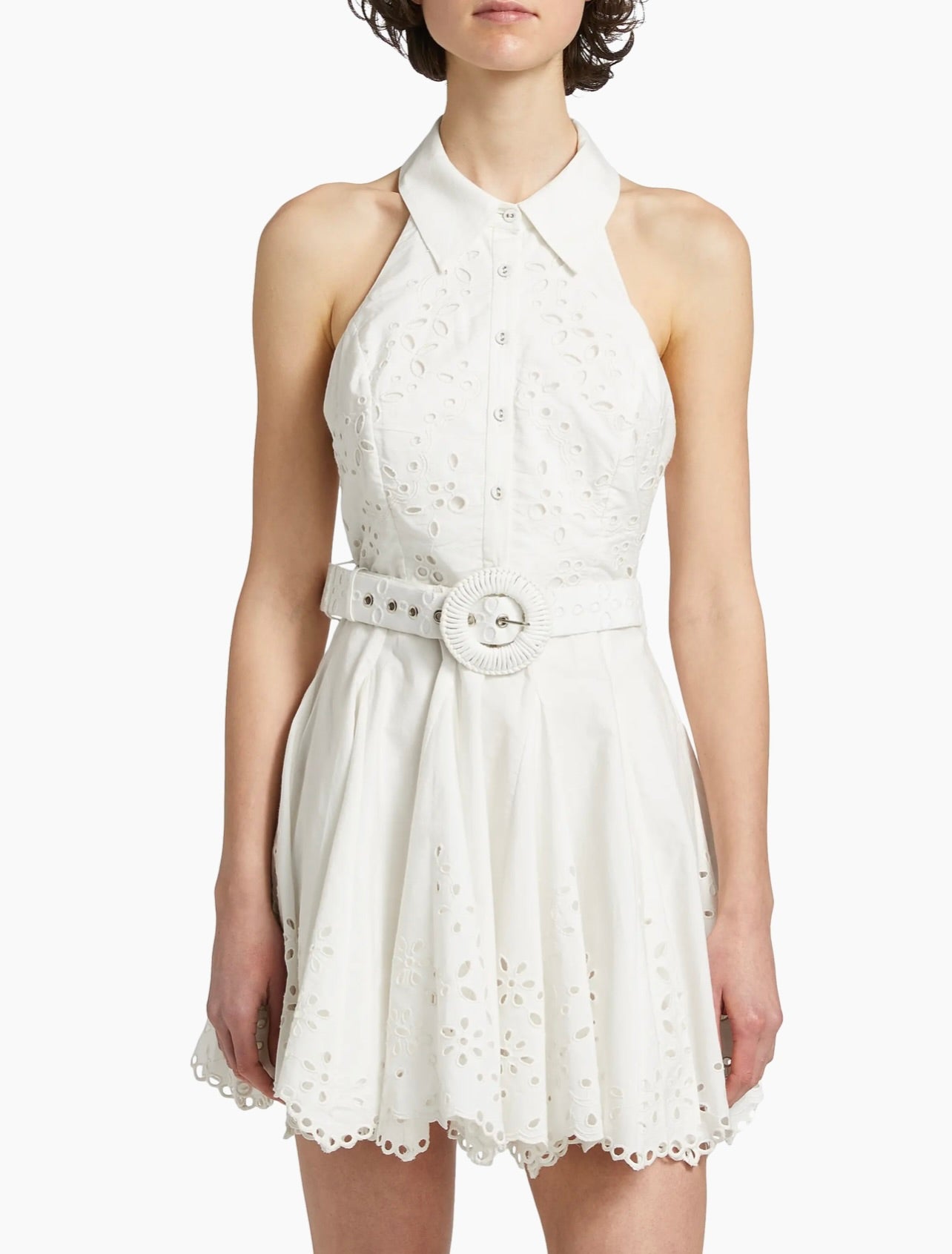Adya Women's Short White Dress - Casual Summer Mini Dress for Beach, Party & Everyday Wear