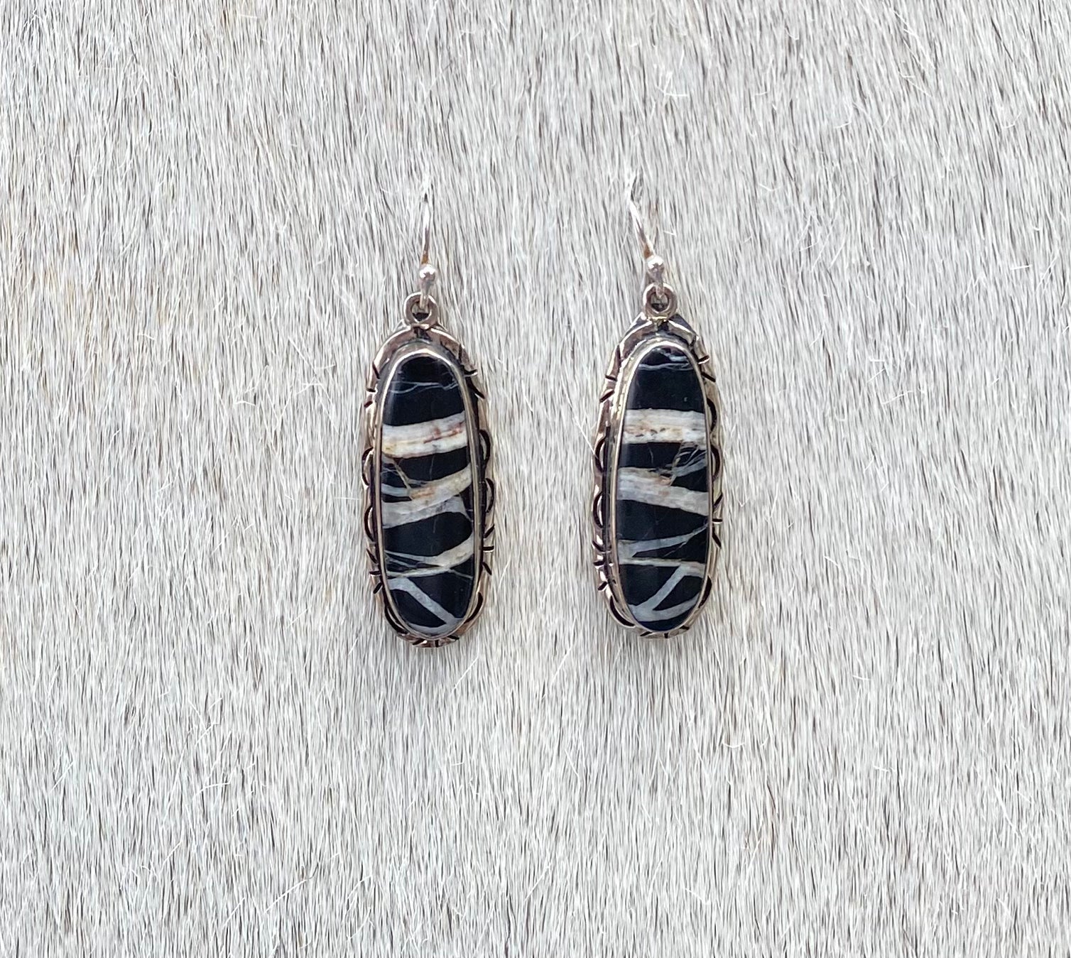White Buffalo Oval Drop Earrings for Women - Handmade Boho Jewelry - Perfect for Weddings, Parties & Everyday Wear