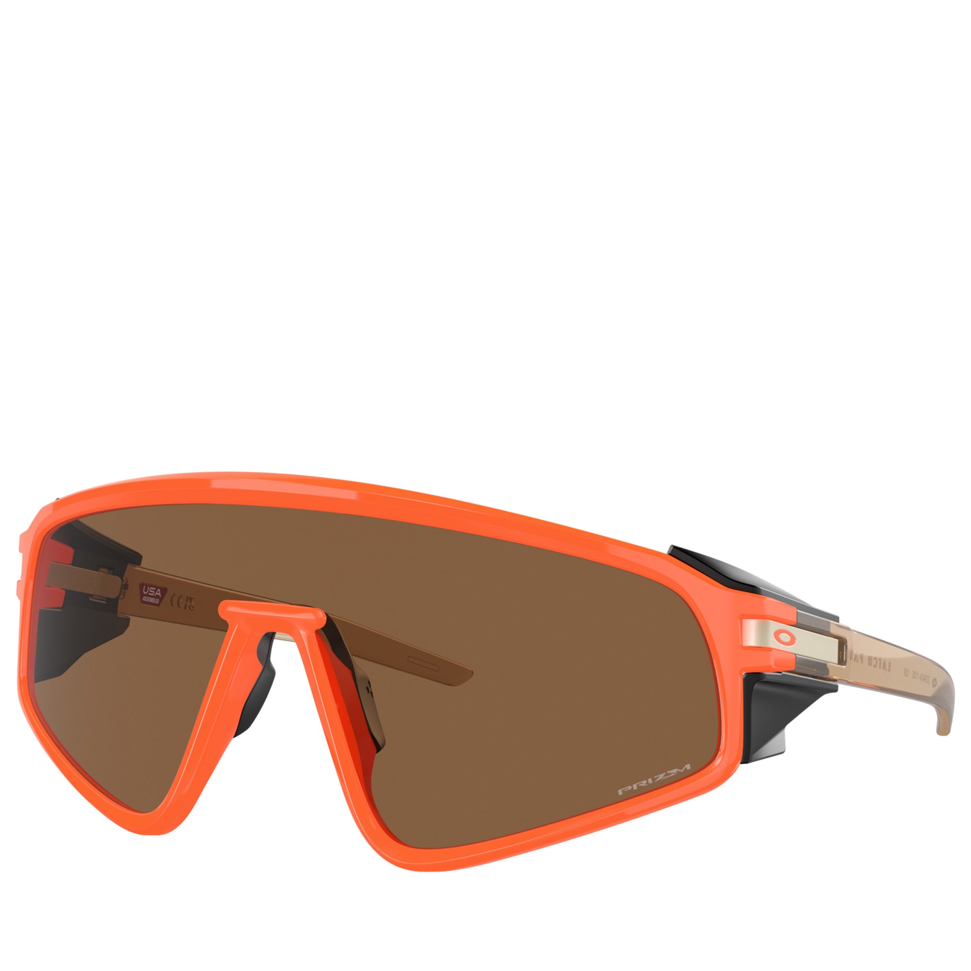 Oakley Latch Panel Sunglasses - Neon Orange/Prizm Bronze Lens - Polarized Sports & Outdoor Shades for Running, Cycling & Hiking