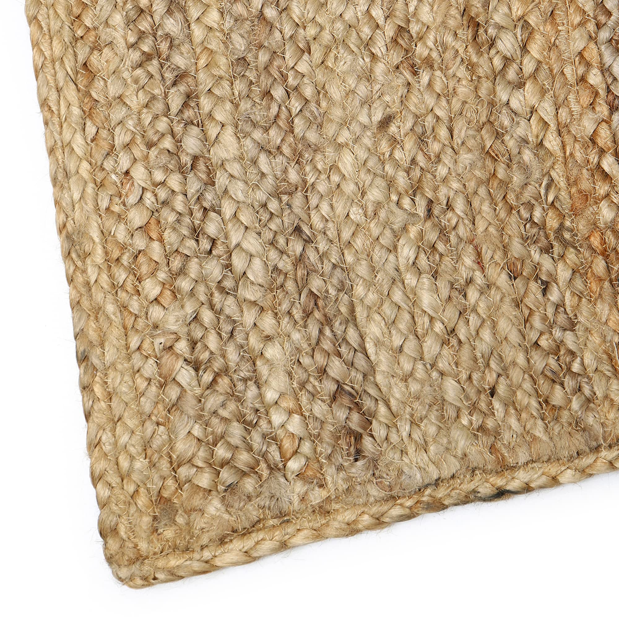 Handwoven 100% Natural Jute Rectangular Area Rug - Boho Farmhouse Decor for Bedroom, Living Room & Kitchen - Eco-Friendly Braided Floor Mat - 5'x8' Natural Fiber Rug for Cozy Home Aesthetic & Farmhouse Style